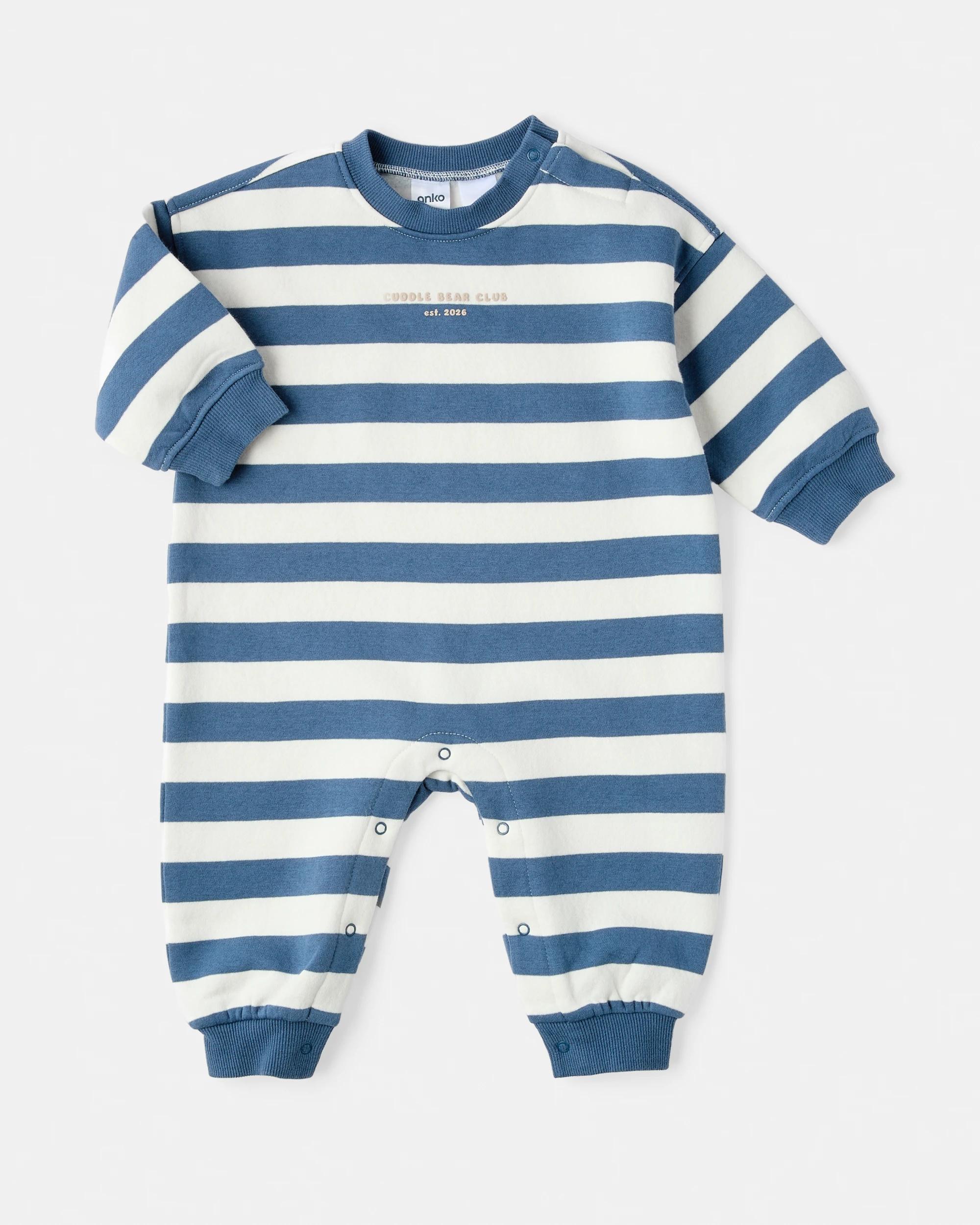 1 Stripe Fleece Coverall Cddle Club, 1 of 3
