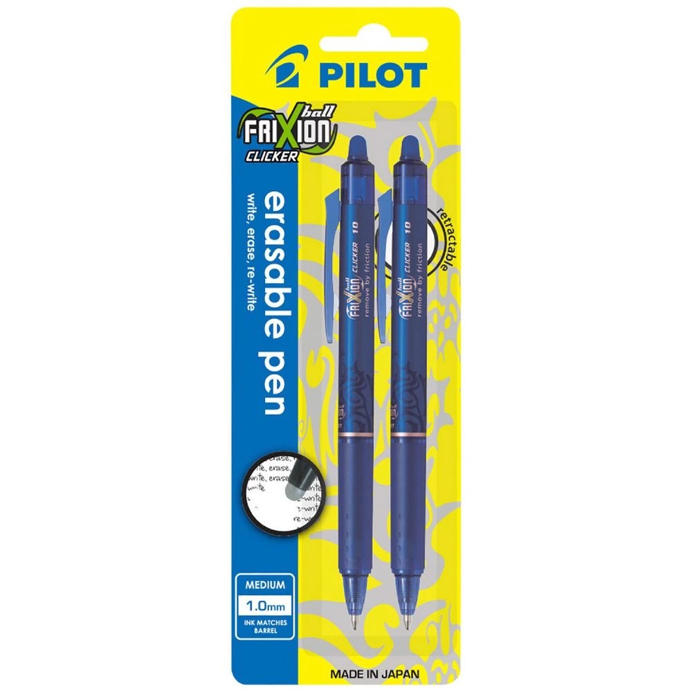 1 PILOT FriXion Clicker Erasable Gel Pen 1mm Blue 2 Pack, 1 of 7