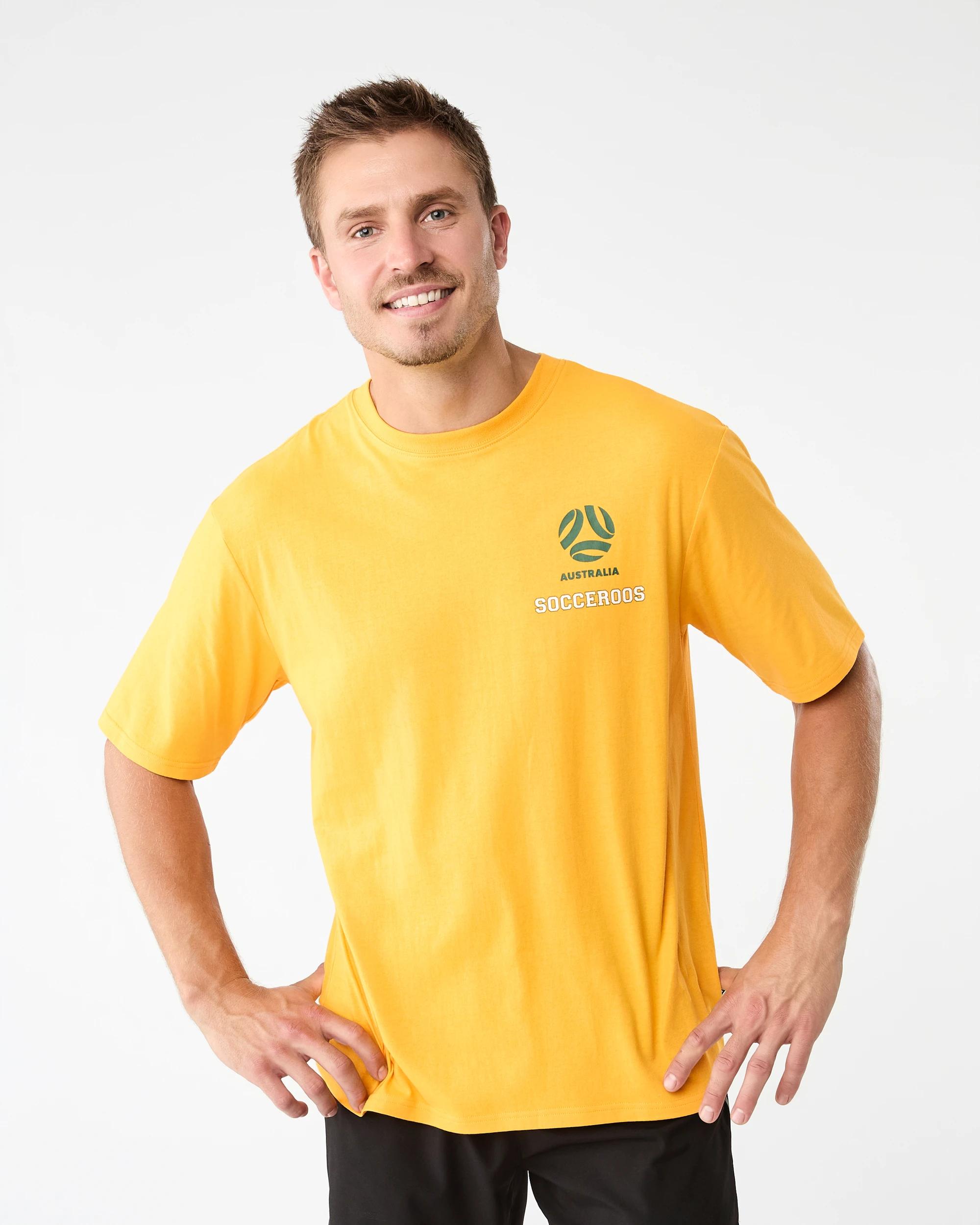 2 Socceroos Adult T-shirt Yellow, 2 of 7