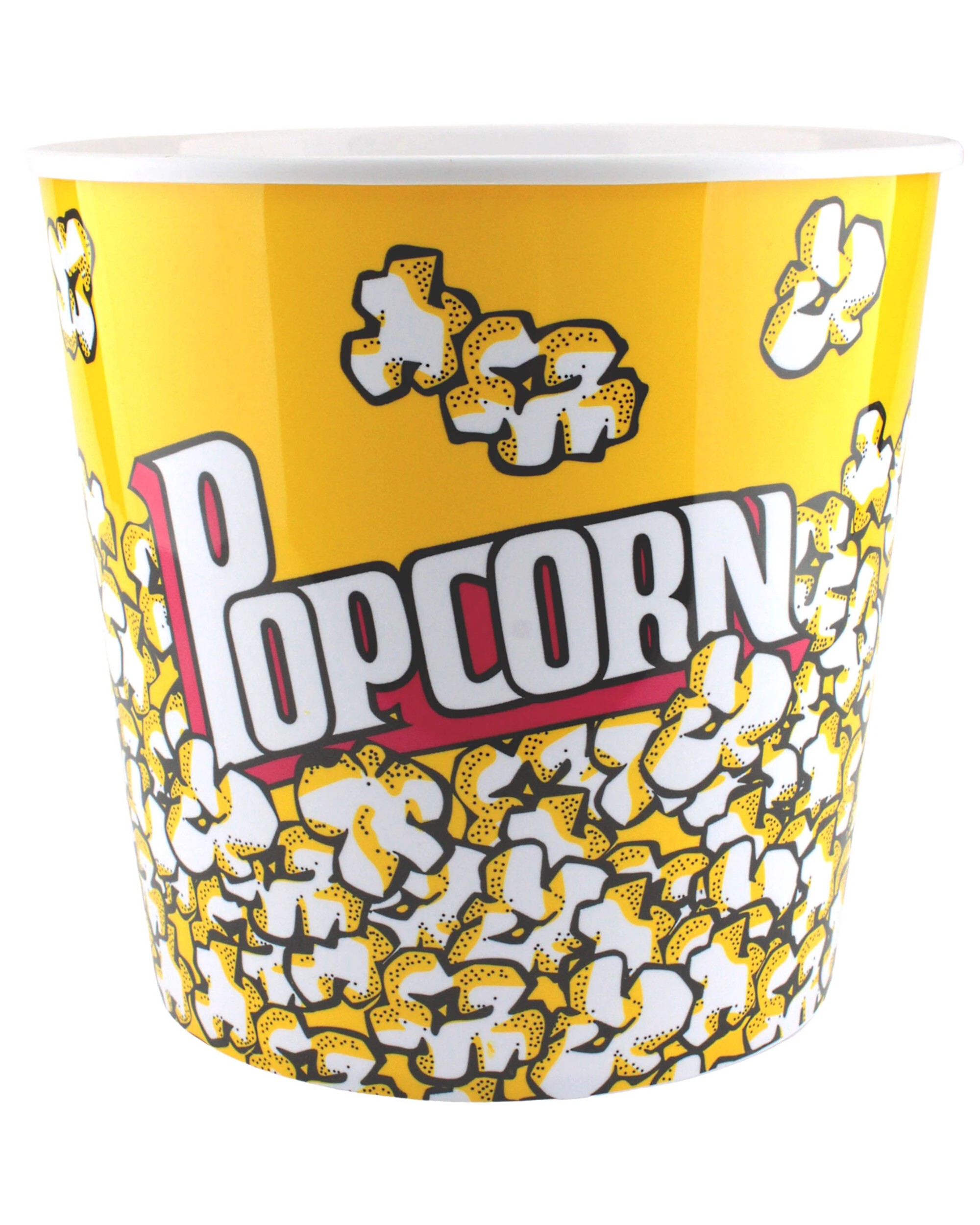 1 Durmaz Jumbo Yellow Plastic Reusable Popcorn Bucket, 1 of 2