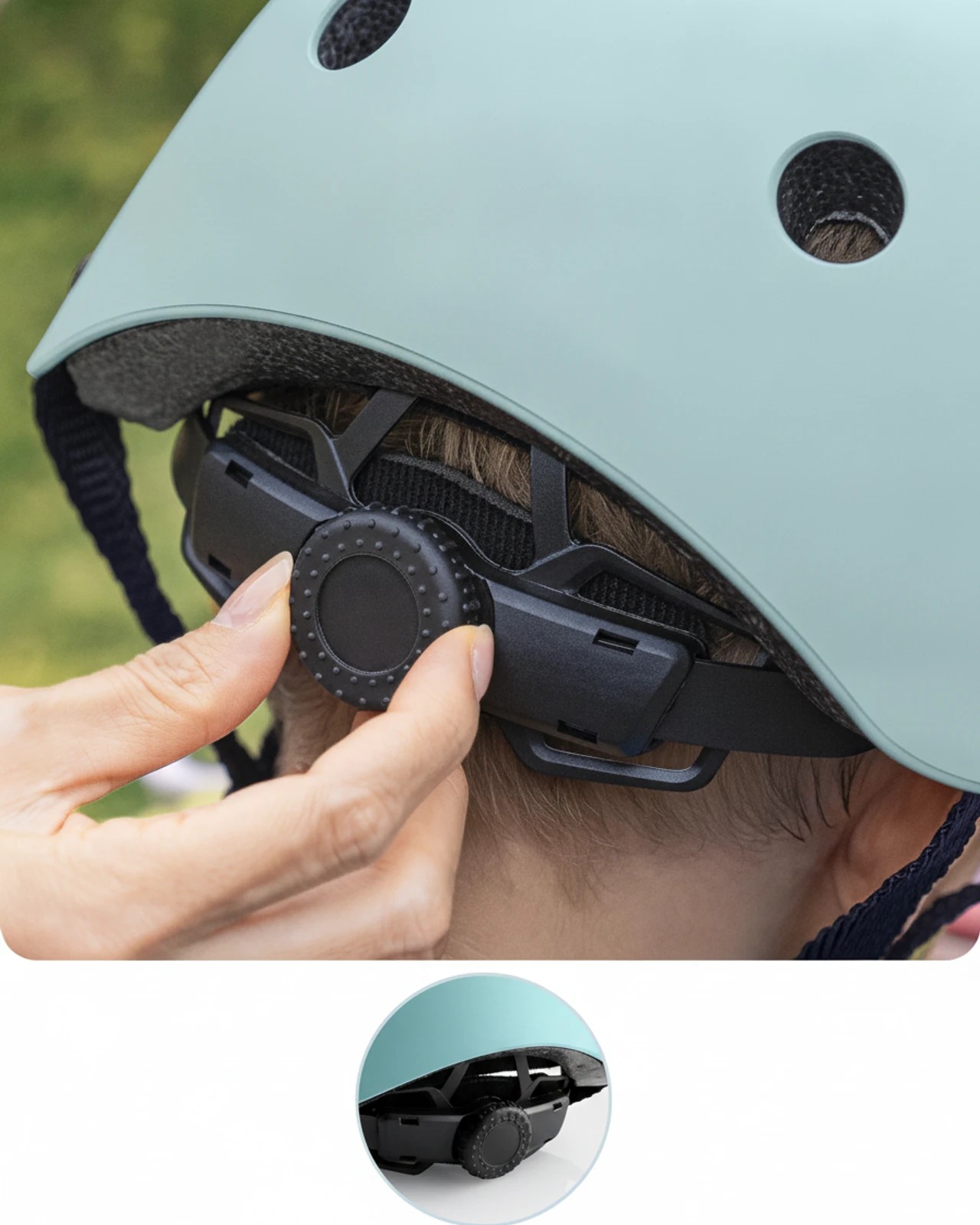 3 OutdoorMaster Kids Bike Helmet Adjustable Multi-Sport Skateboard Helmet with Removable Mint Green L - Green, 3 of 6