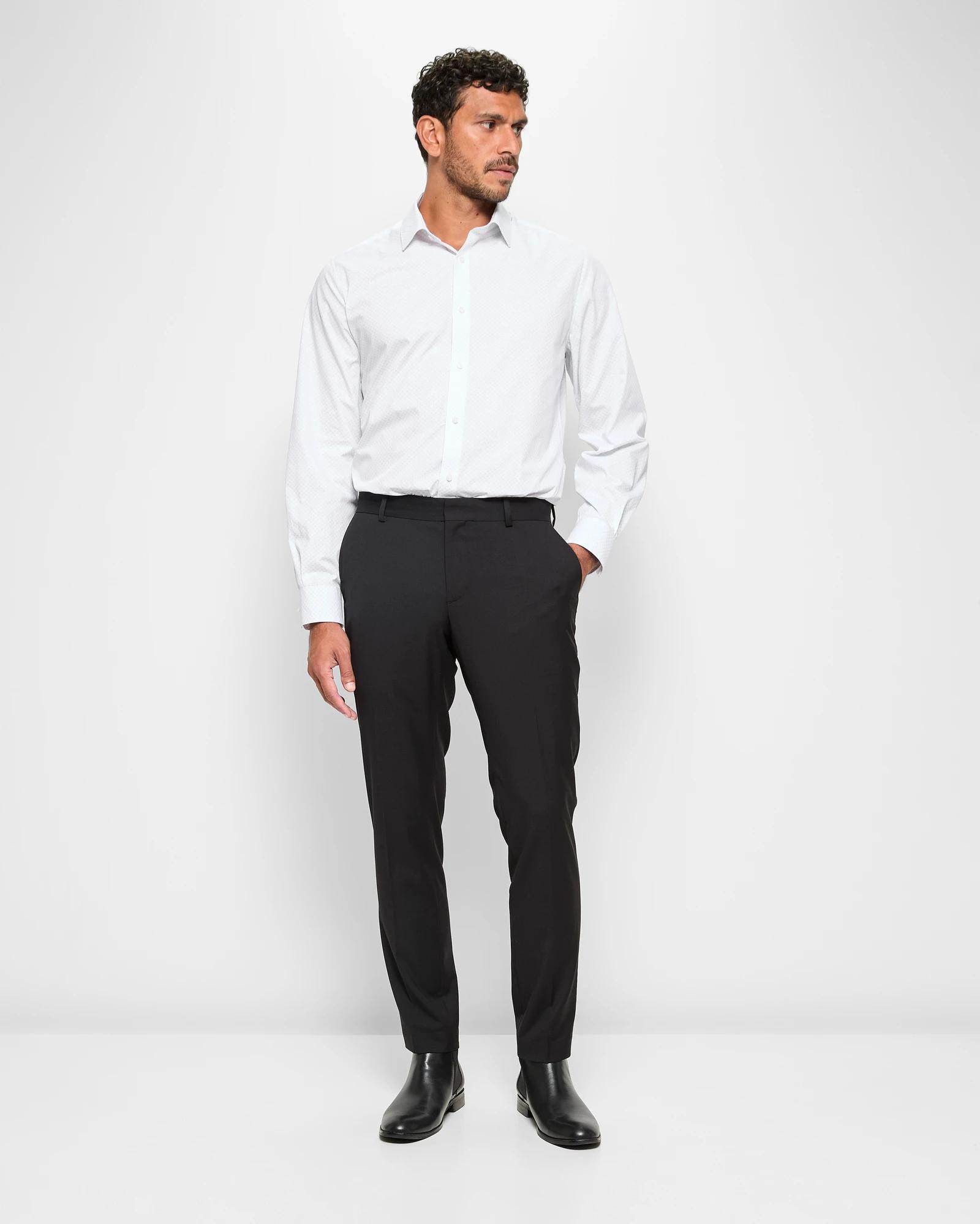 2 Australian Cotton Long Sleeve Print Shirt - Preview WHITE GEO, 2 of 5