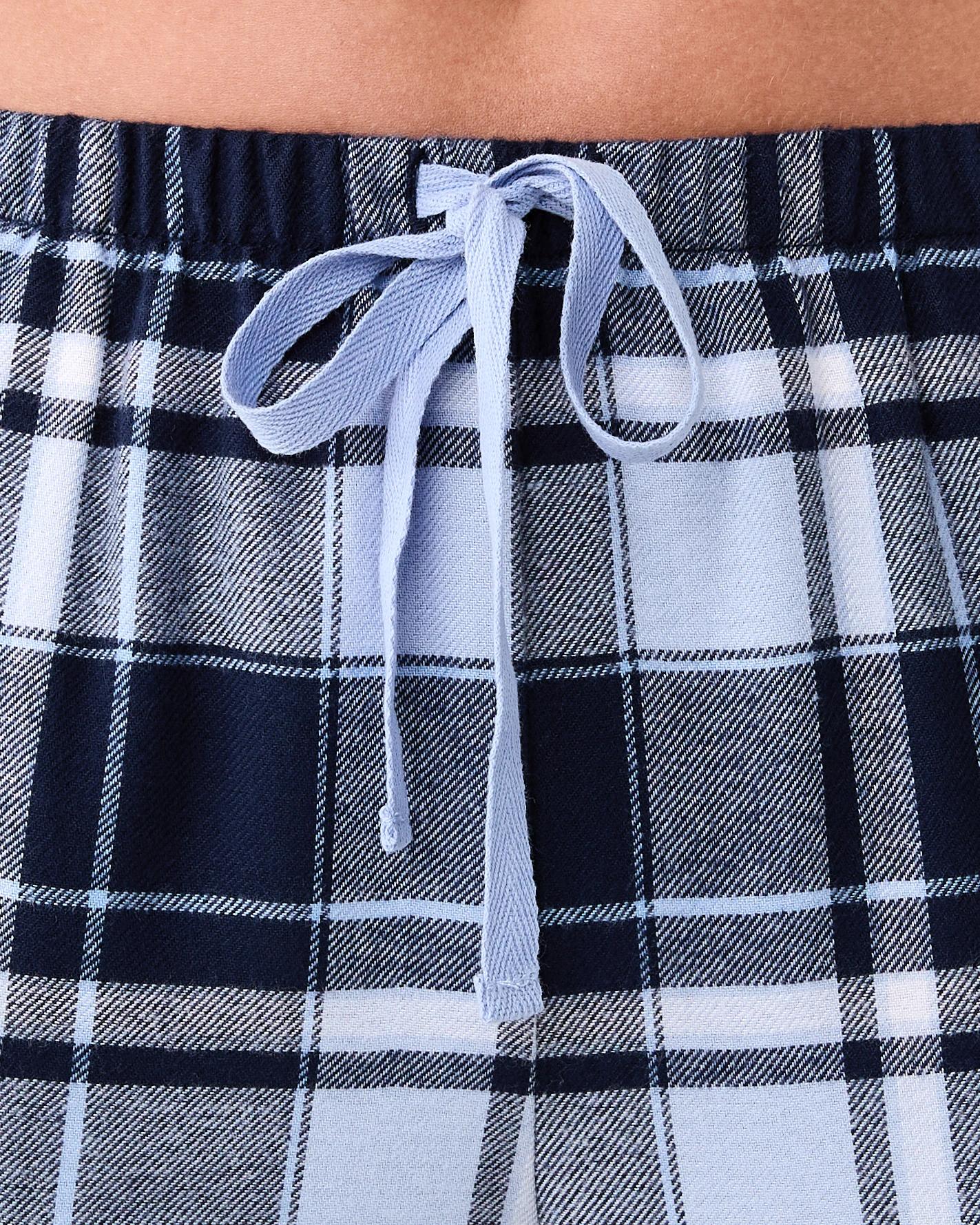 4 Cuffed Flannel Pants Navy Check, 4 of 6