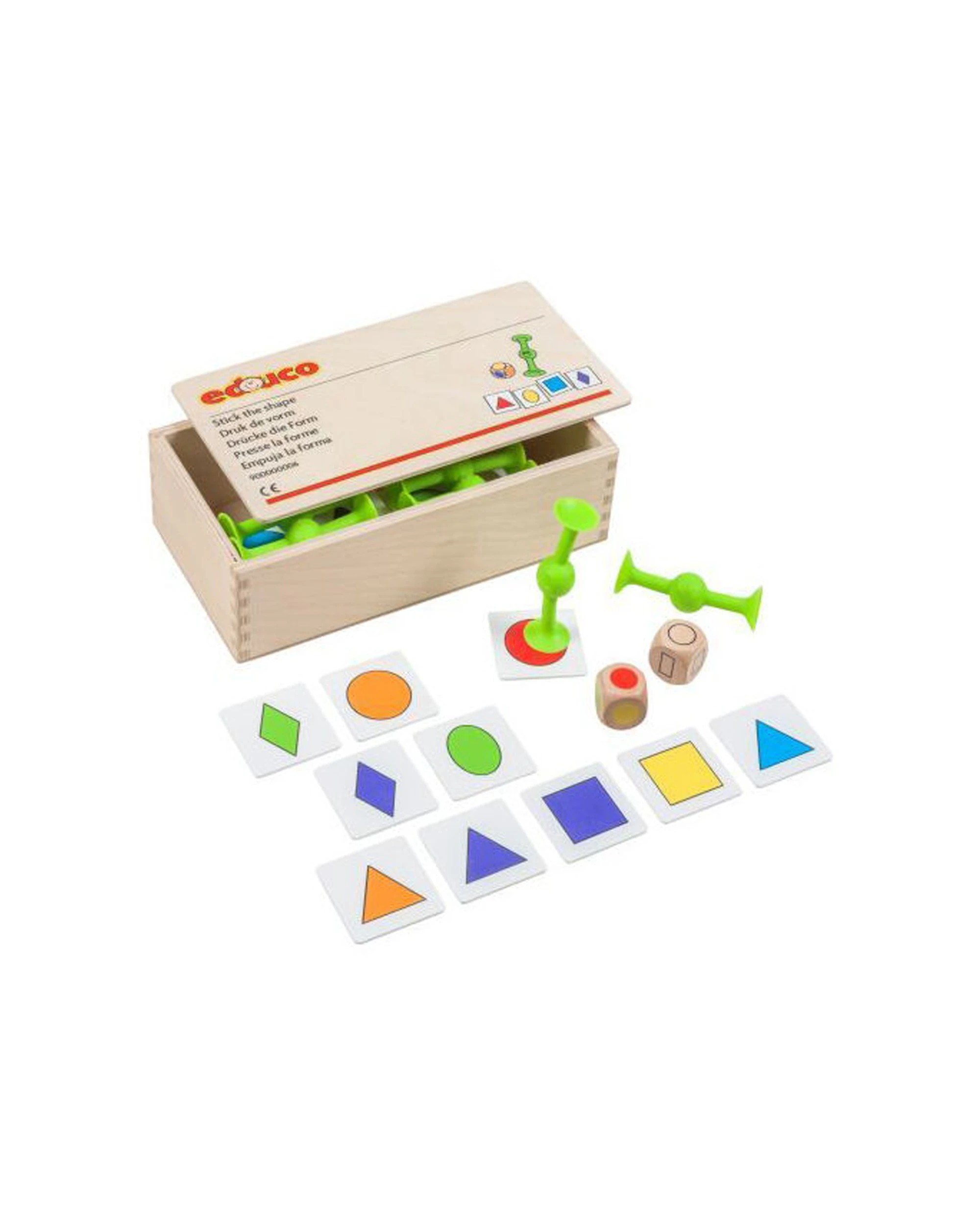 1 Educo 6Pc Shape Matching Game Educational Toy Kids Learning 3 Years Wooden Box
 - multi, 1 of 3