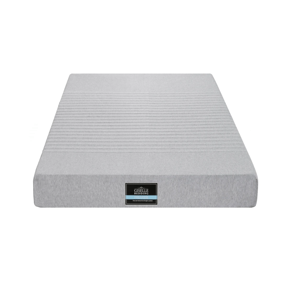1 Giselle Bedding Cool Gel Memory Foam Mattress 7-Zone Washable Bamboo Cover 15cm Single - Grey, 1 of 10