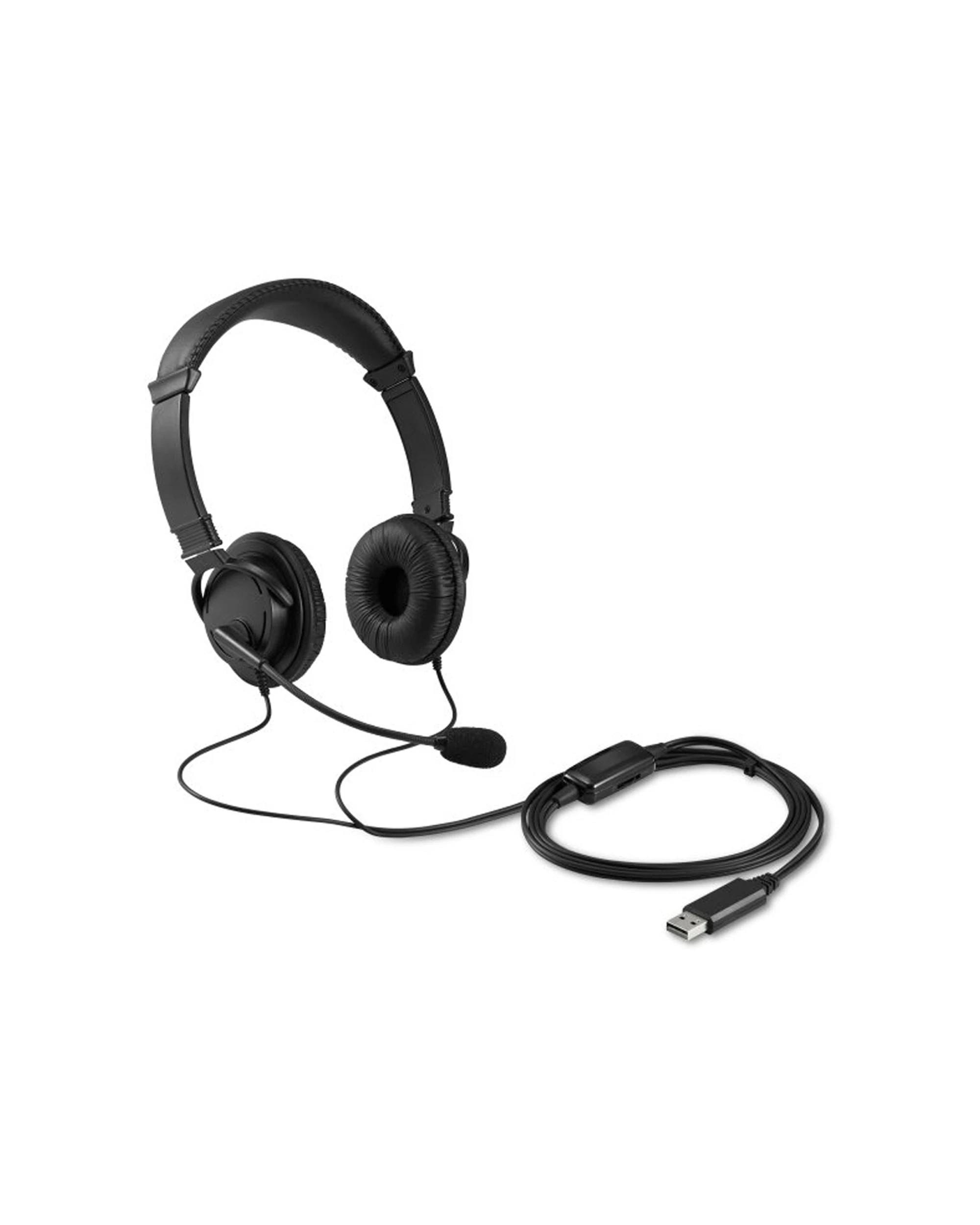 6 Kensington USB Mono Hi-Fi Headphones USB Headset Noise Cancelling Microphone
 - black, 6 of 9