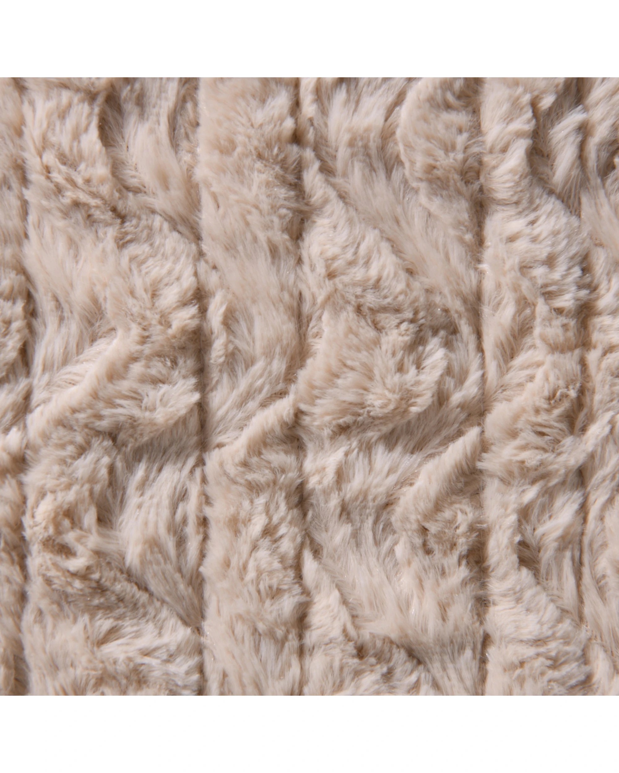3 Dreamaker Felix 500gsm Faux Fur Heated Throw 130x160cm - Natural, 3 of 7