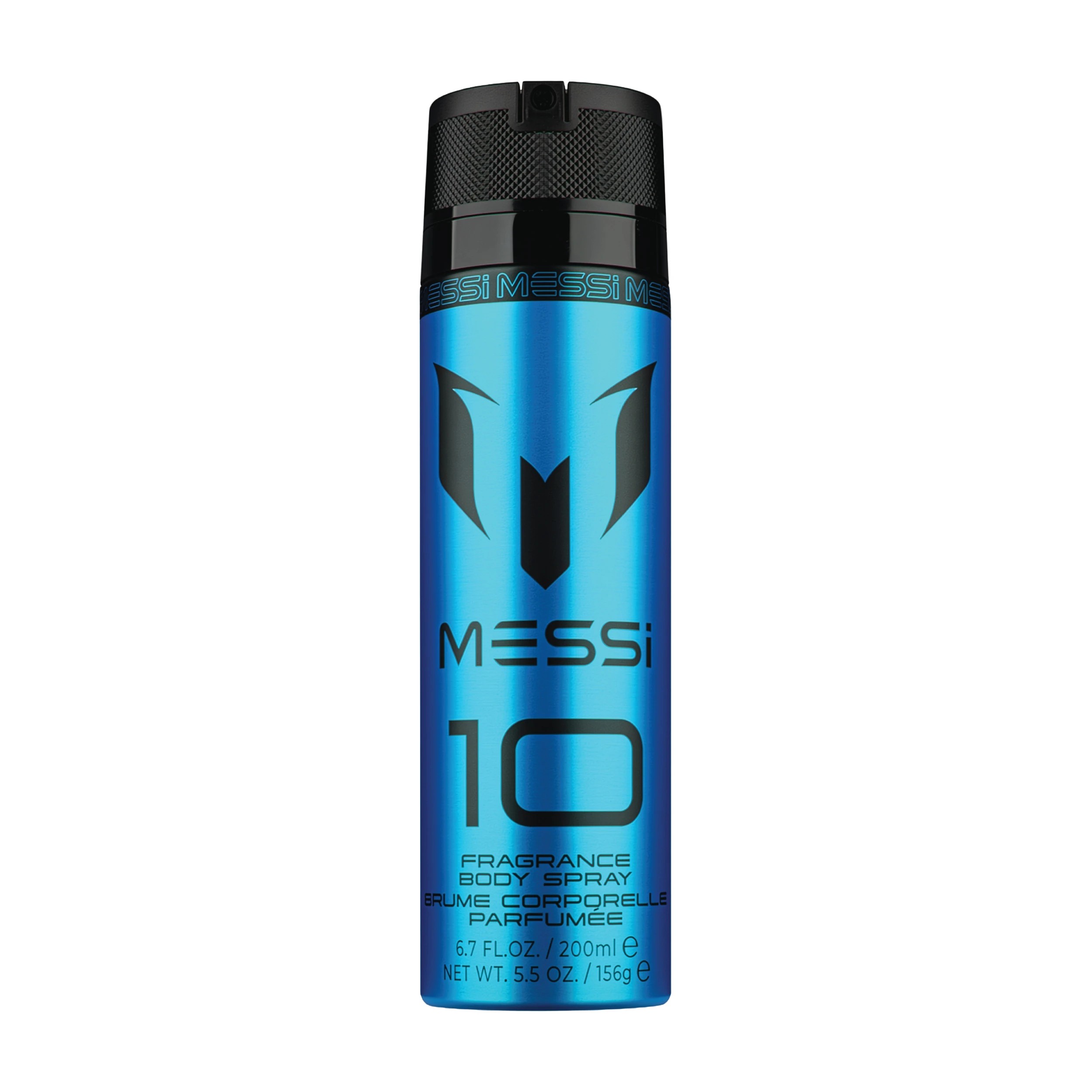 1 Messi M10 Blue Fragrance Body Spray 200ml, 1 of 2