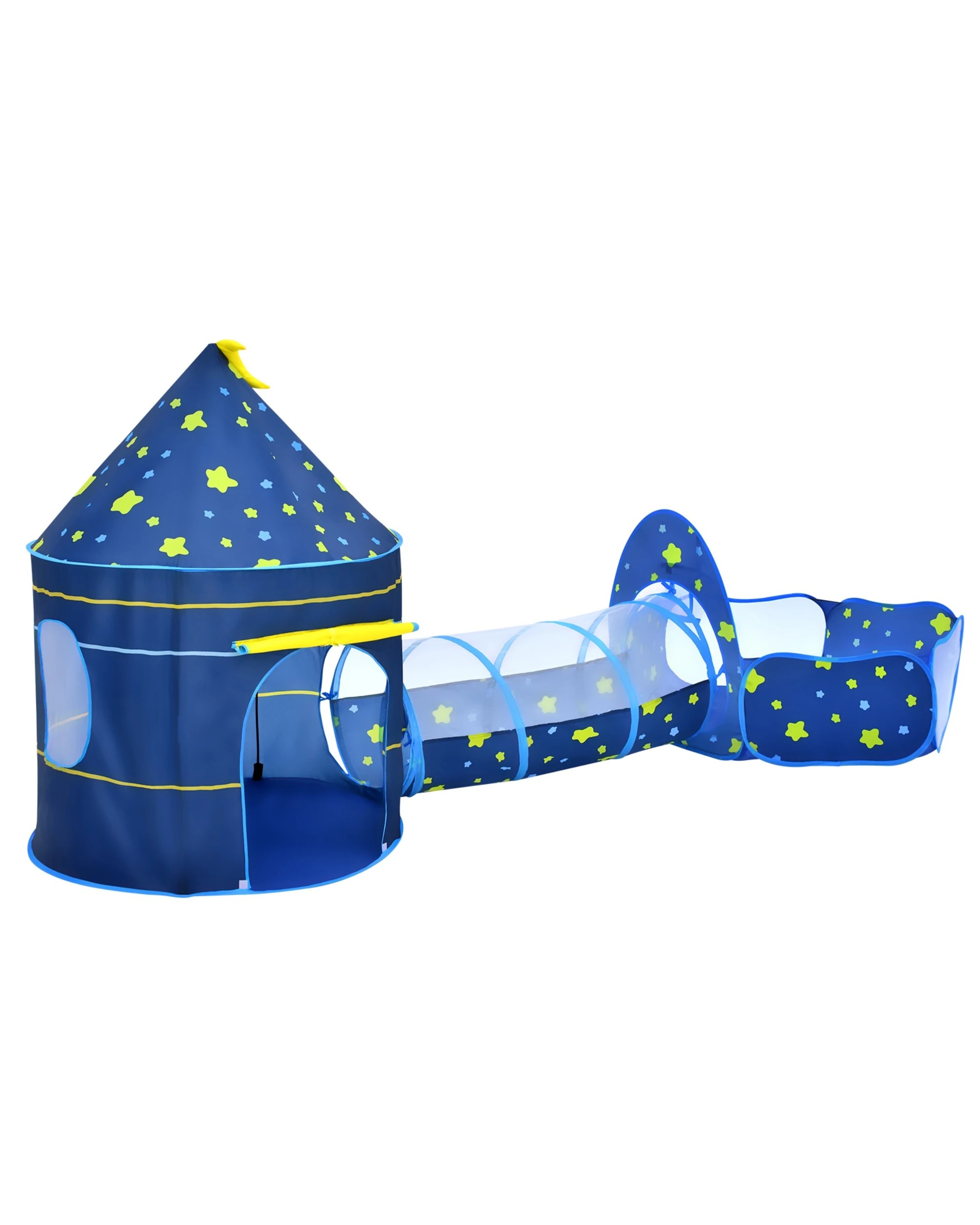 8 Advwin Pop-Up Kids Play Tent  with Tunnel Ball Pit and Basketball Hoop Activity Center, 8 of 9