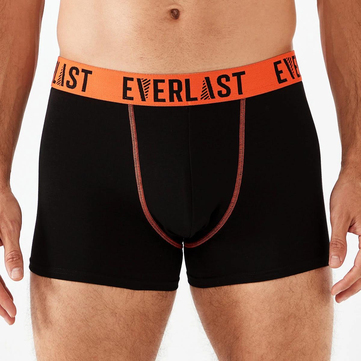 4 3 Pack Everlast Mens Workwear Trunks Black, 4 of 7