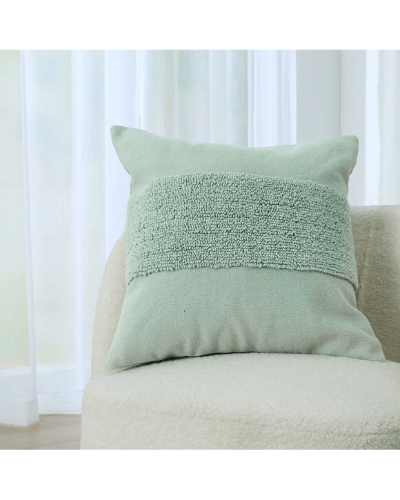 50cm Cushion Cover Tufted Stripe - Sage