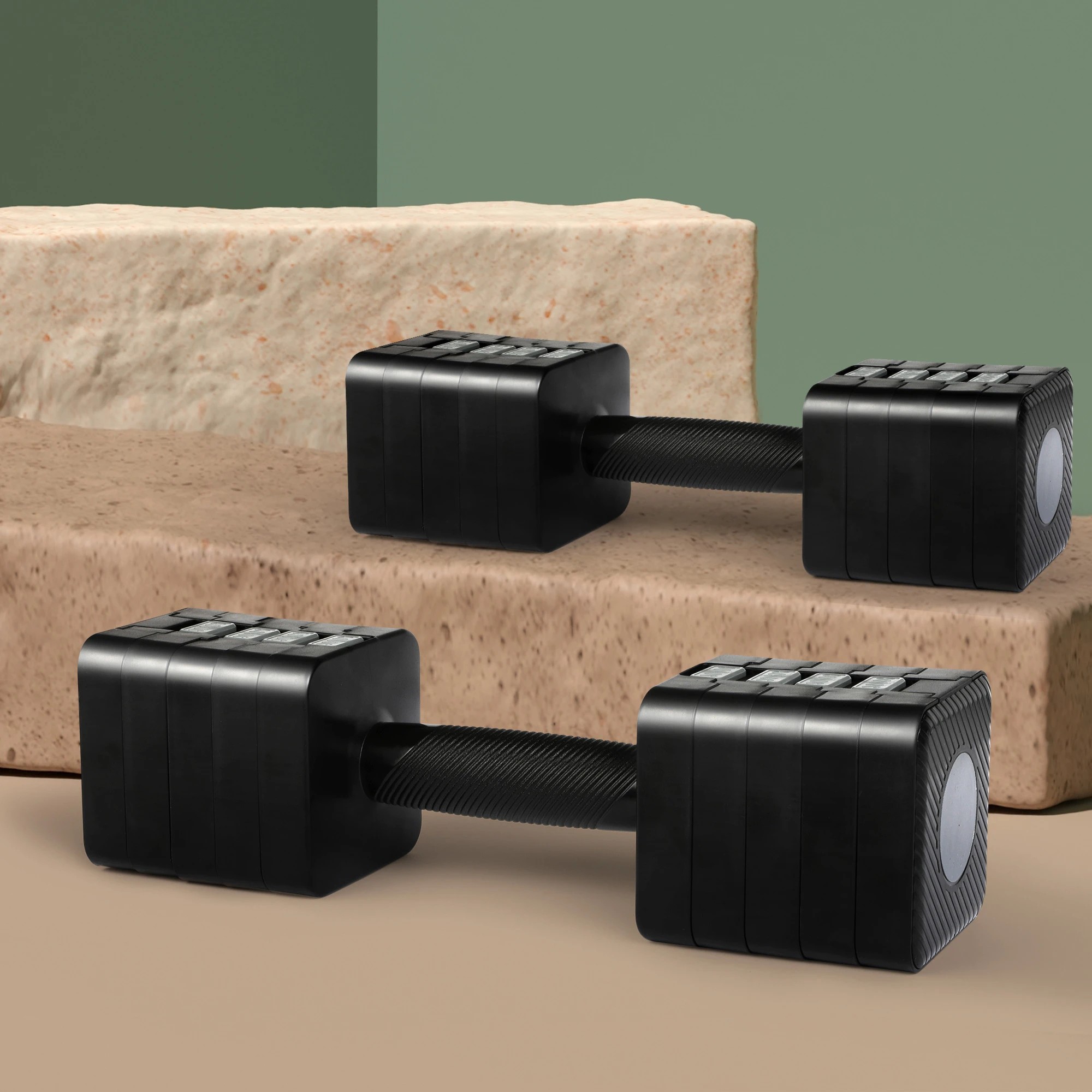 7 Centra A Pair 2.8kg-10kg Adjustable Dumbbells With Metal Weight Block Set, 7 of 7