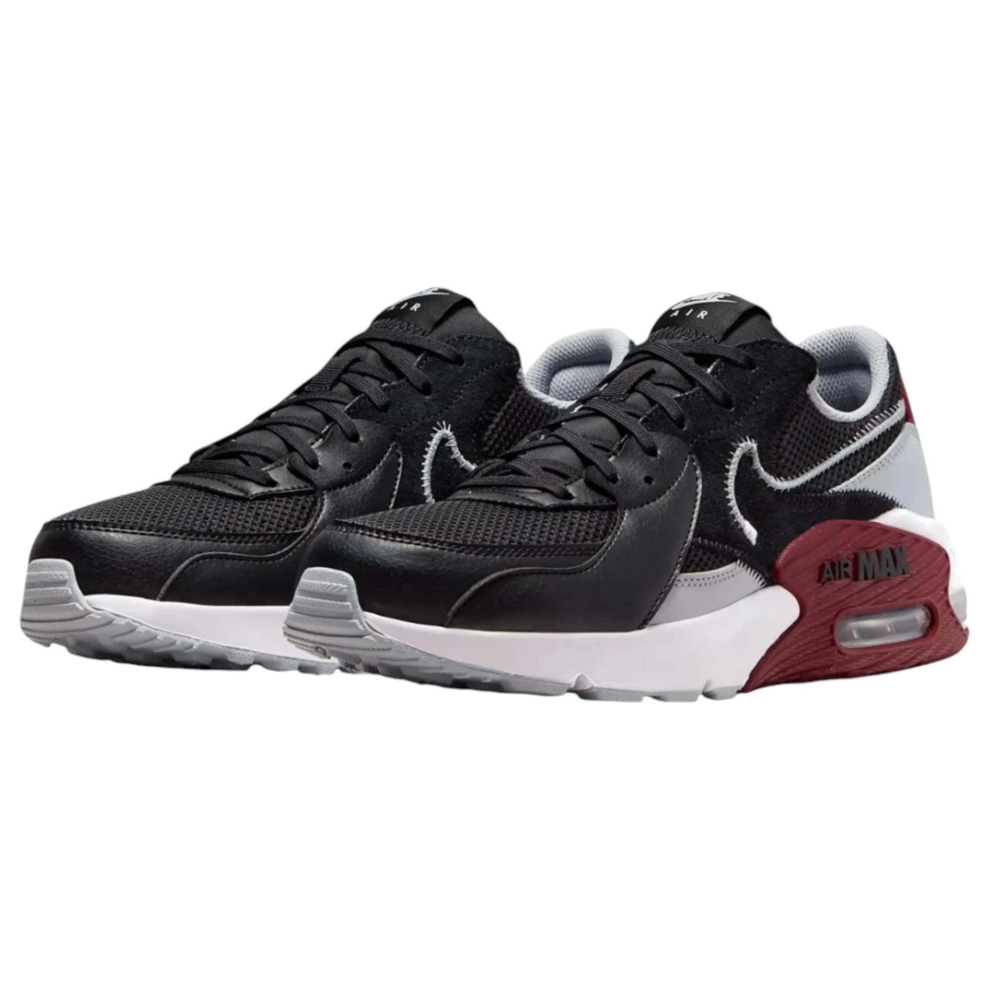 5 Nike Mens Air Max Excee Black/ Grey/ Red Athletic Shoes BLACK/GREY/RED, 5 of 7