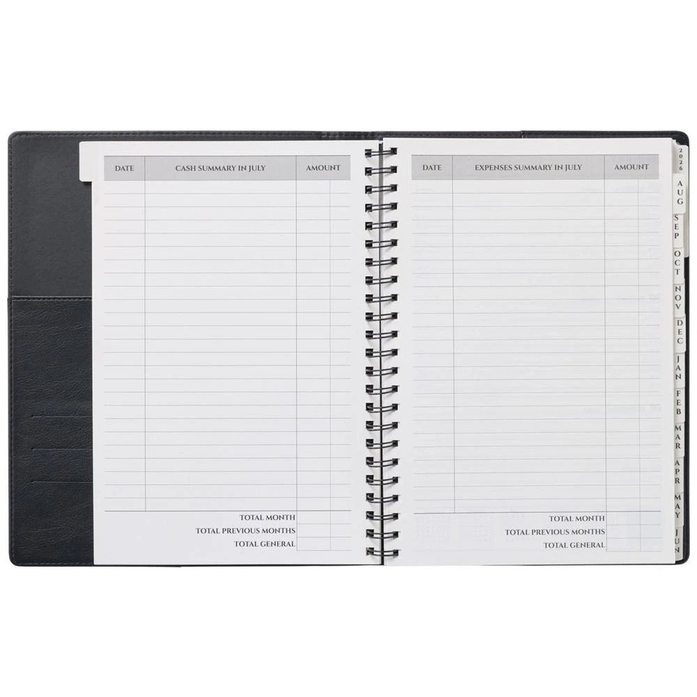 6 J.Burrows A4 Week to View Executive FY26/27 Diary Black, 6 of 7