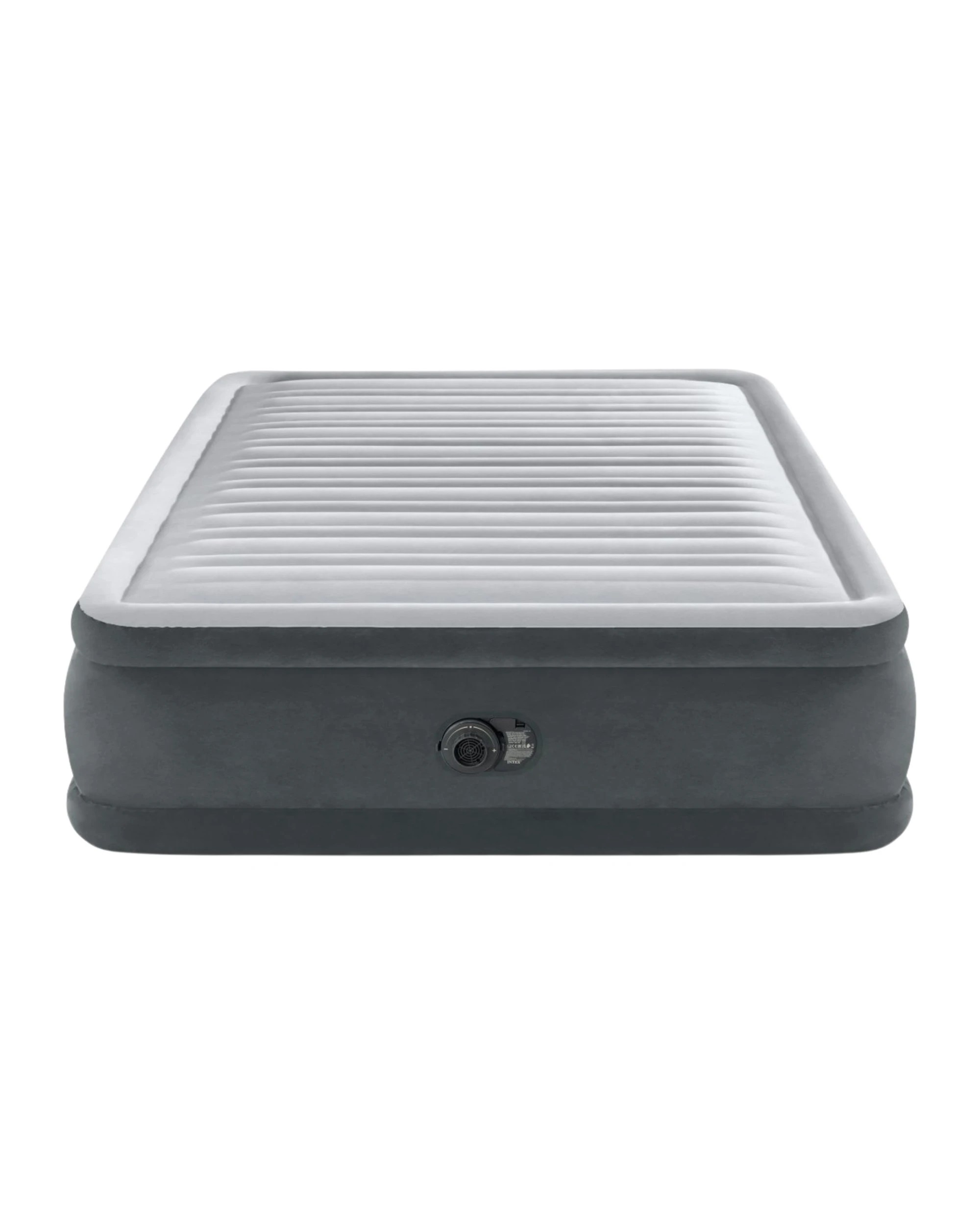 2 Intex Dura Beam Deluxe Queen Comfort Plush Elevated Air Mattress - Grey, 2 of 7