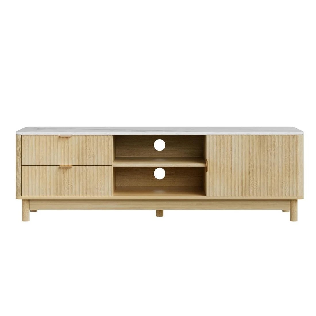 1 Artiss TV Unit Entertainment Unit Storage Drawer Shelf 150cm - Natural, 1 of 10