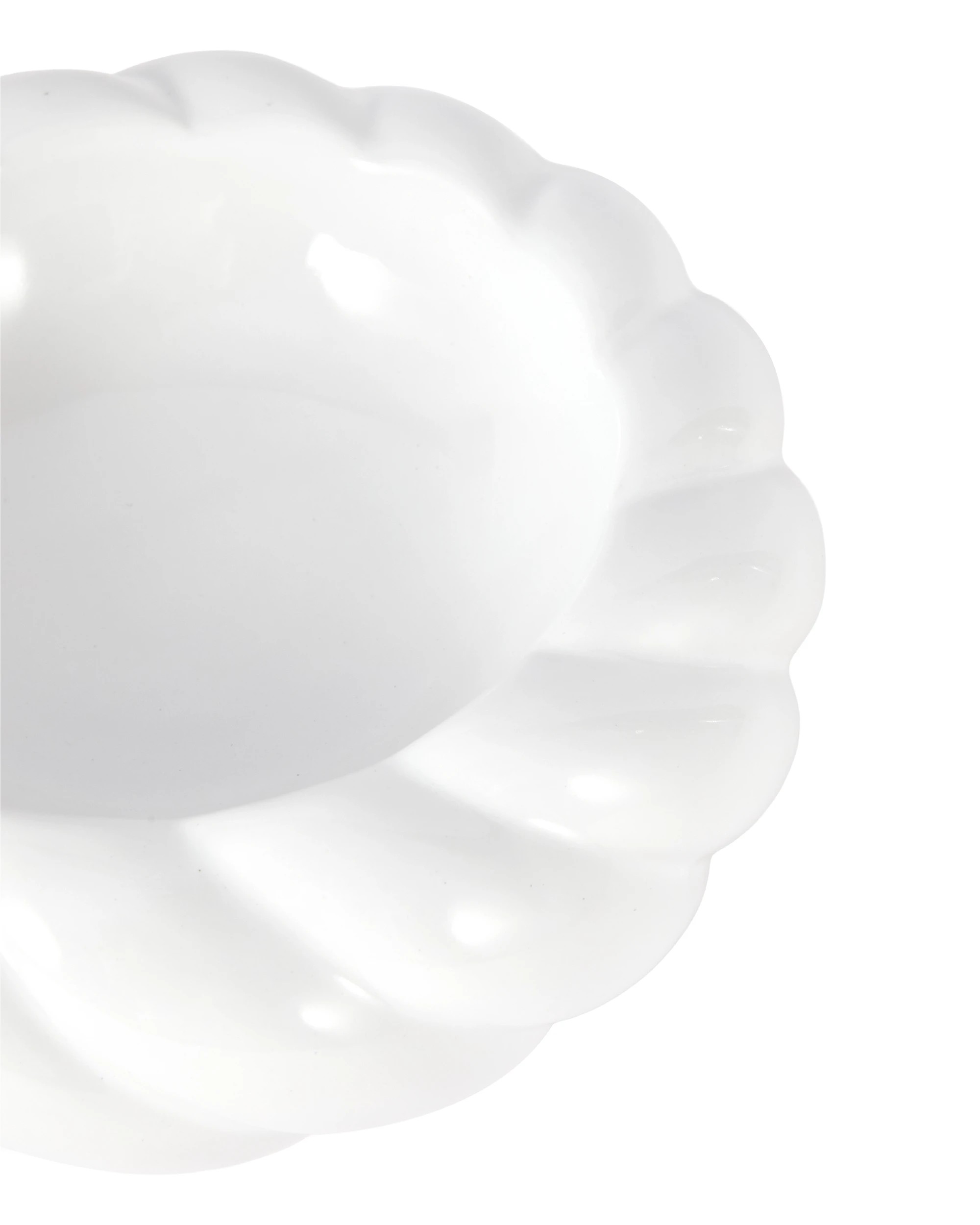 3 White Twist Edge Decor Bowl, 3 of 5