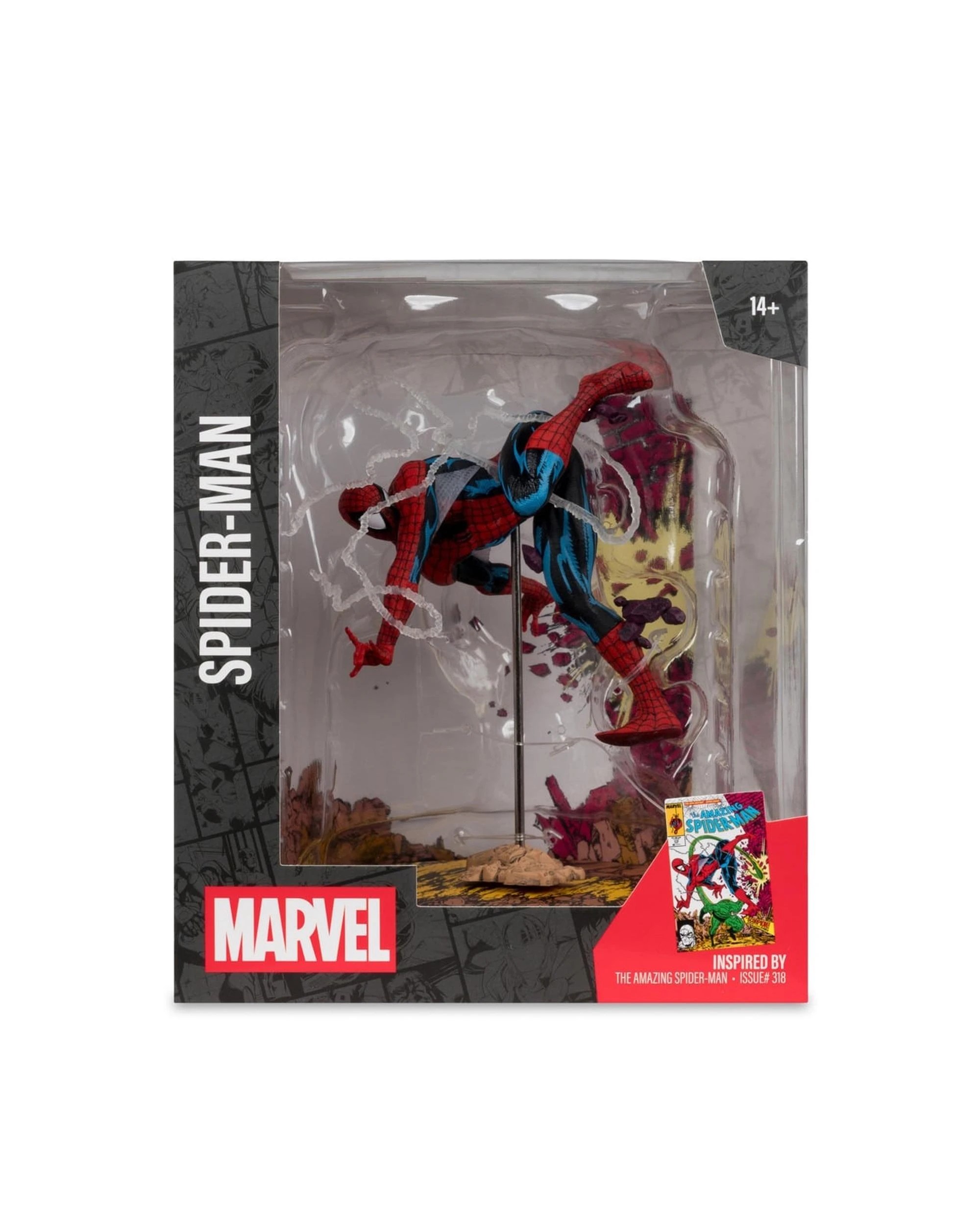 1 McFarlane Marvel Collection The Amazing Spider-Man #318 Spider-Man 1:10 Scale Figure, 1 of 10