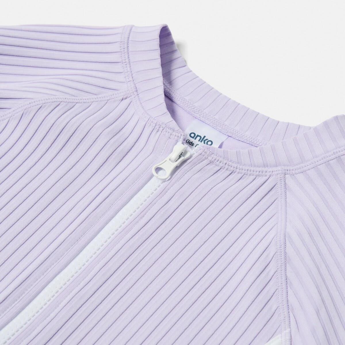 8 Long Sleeve One Piece With Contrast Bind PASTEL LILAC, 8 of 8