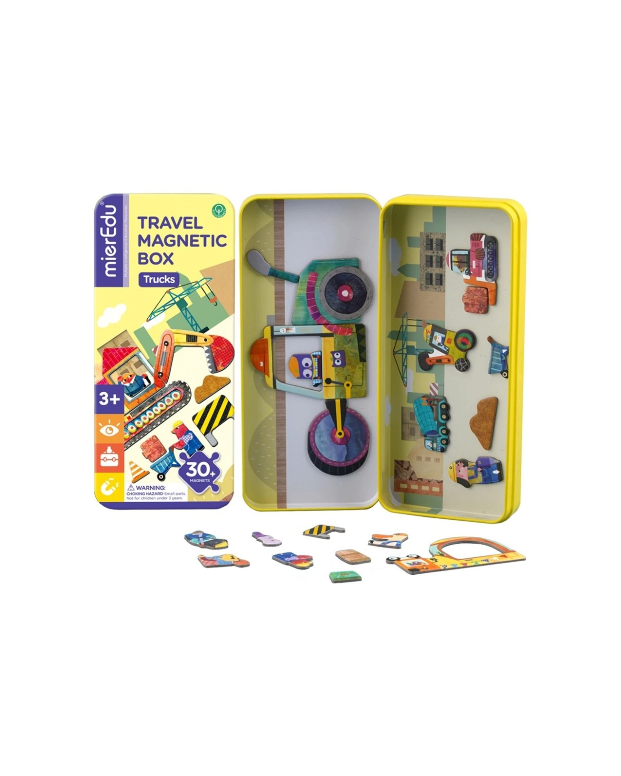 2 Mieredu Travel Magnetic Box Trucks Kids Creative Learning Toy Set, 2 of 3