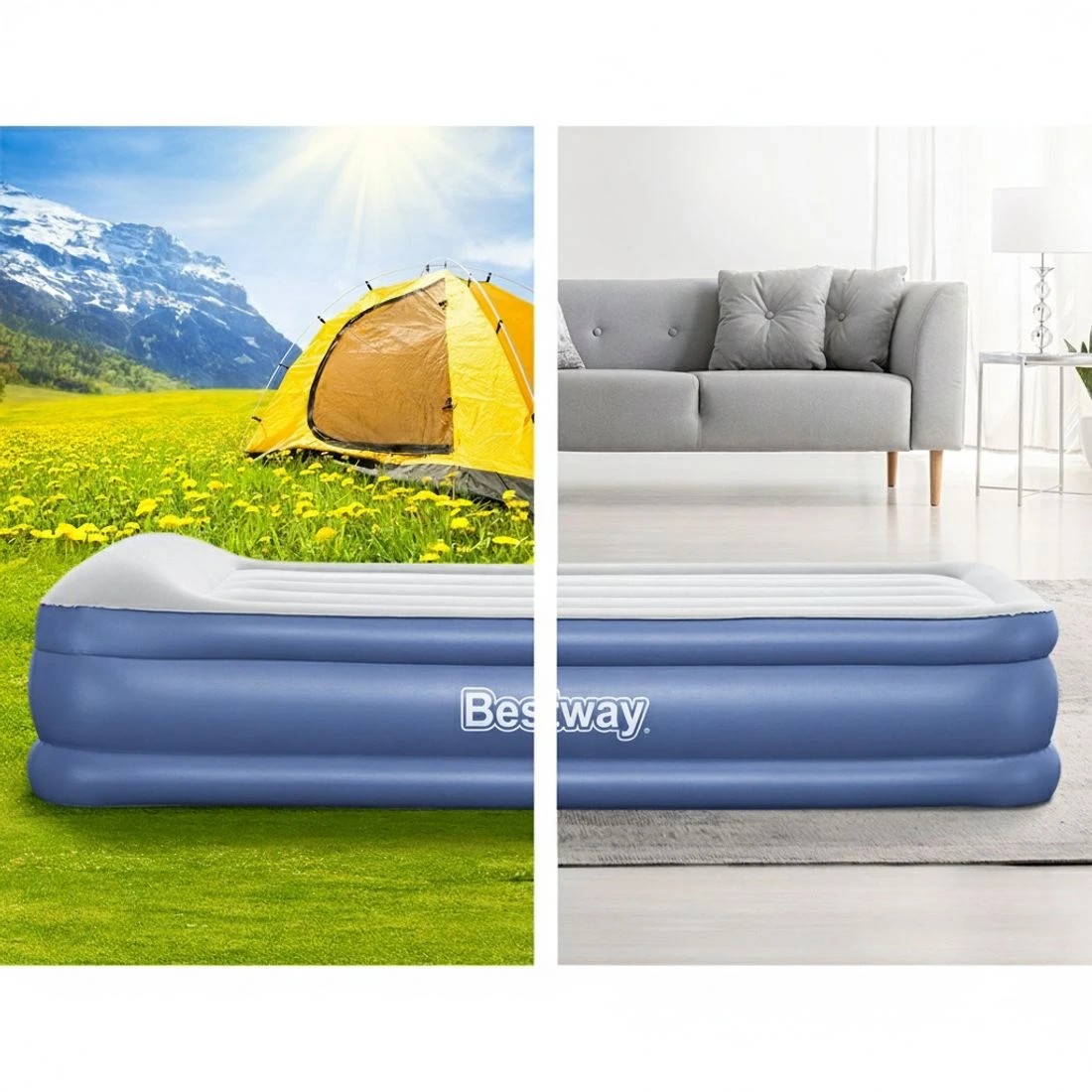 4 Bestway Air Mattress Inflatable Bed 46cm Airbed Single - Single Bed - Multi, 4 of 8