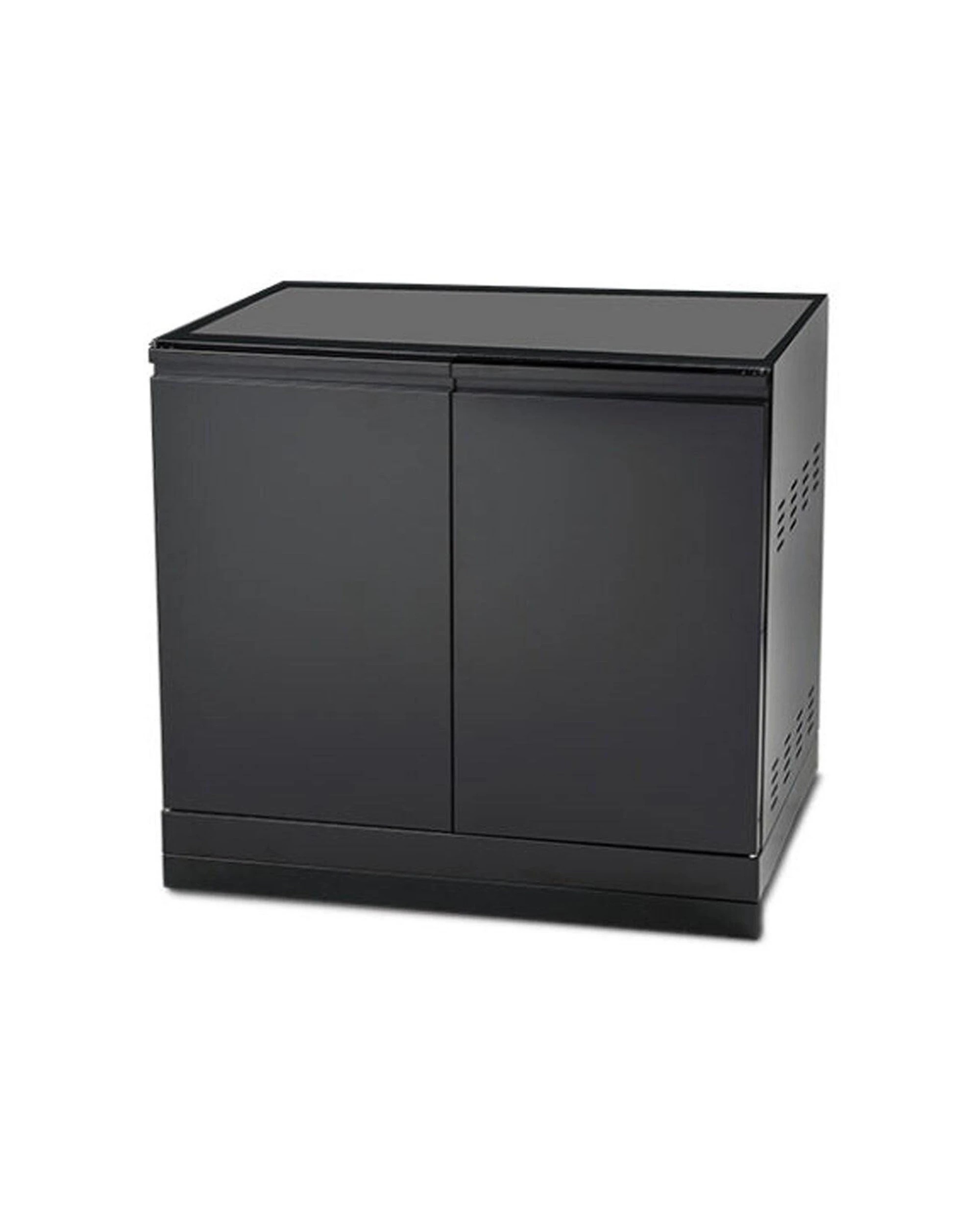 2 Crossray Steel Fridge Cabinet for Single Fridge 60x90cm - Black, 2 of 2