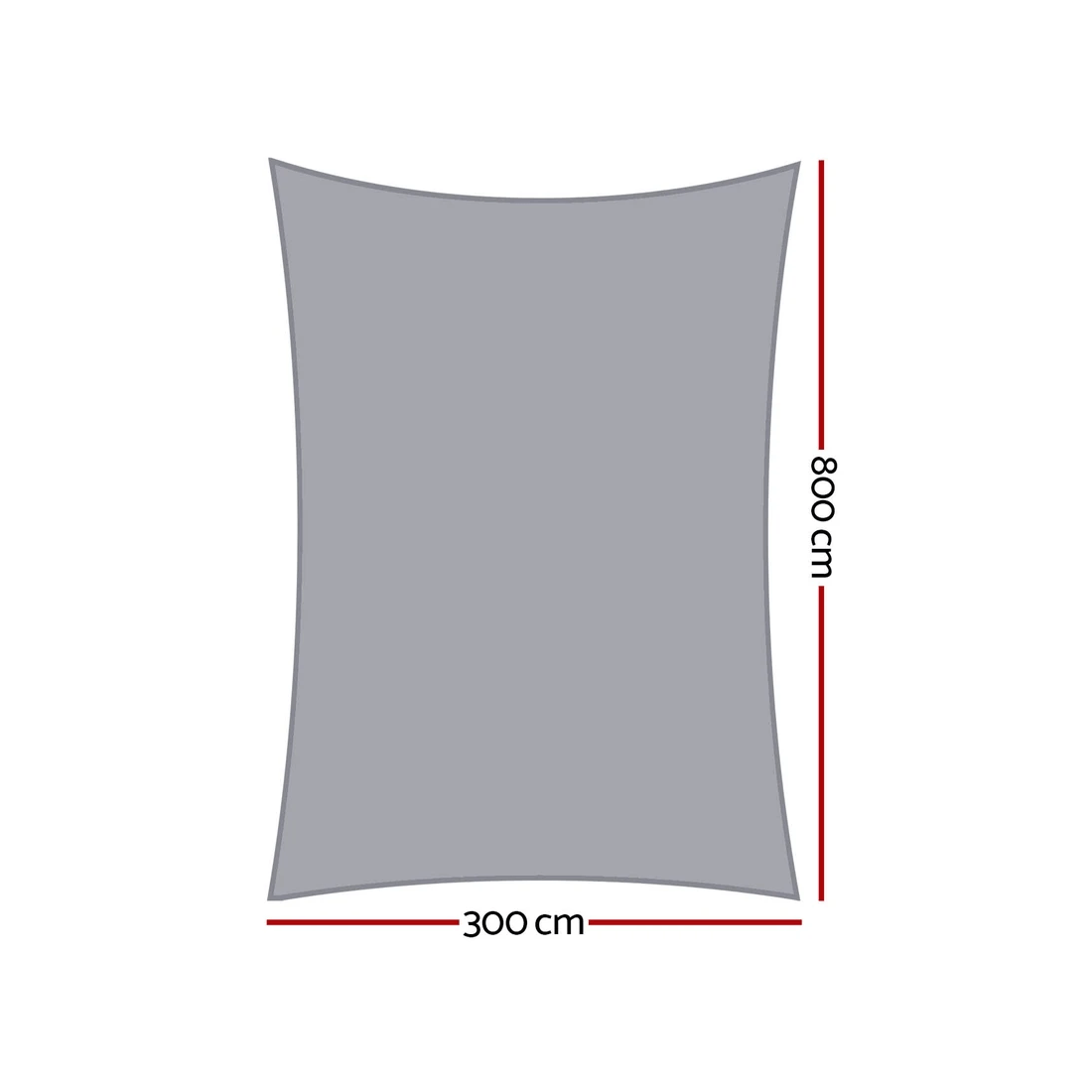 2 Instahut Waterproof Shade Sail Shade cloth Canopy 220GSM 3x8m - Grey, 2 of 2
