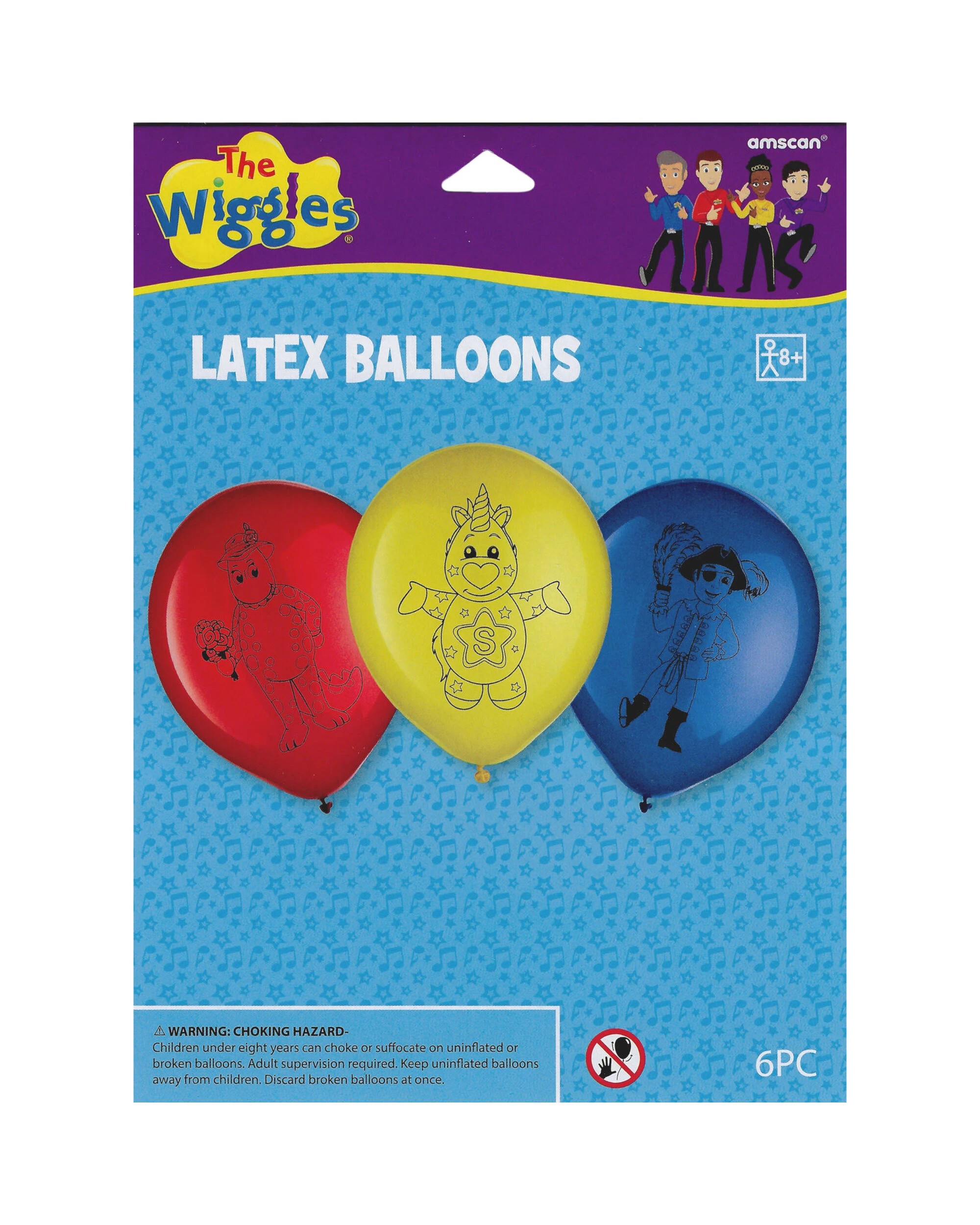 2 Amscan The Wiggles Party Latex Balloons Pack of 6, 2 of 2