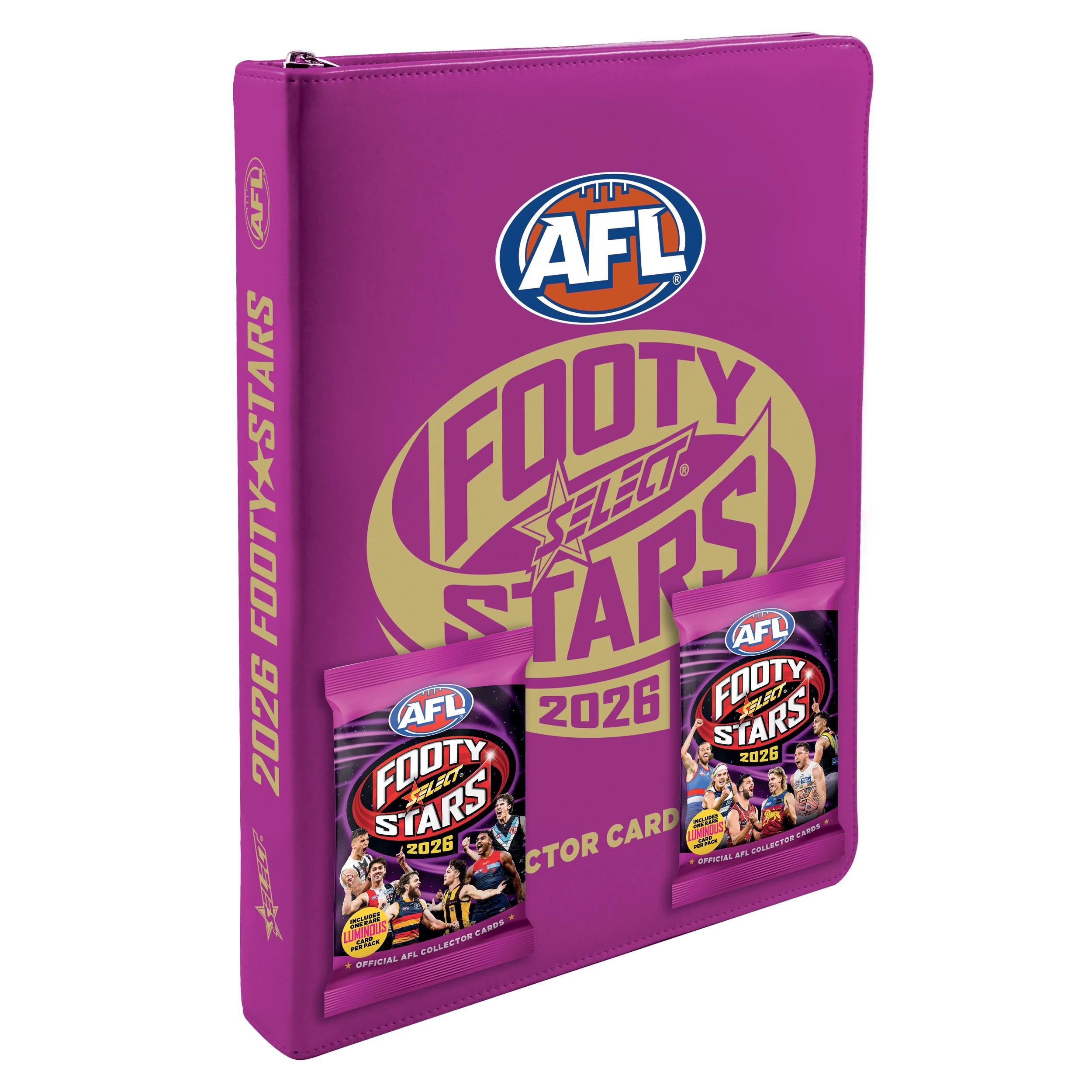 1 Official Select 2026 AFL Footy Stars Collector Card Vinyl Album, 1 of 2