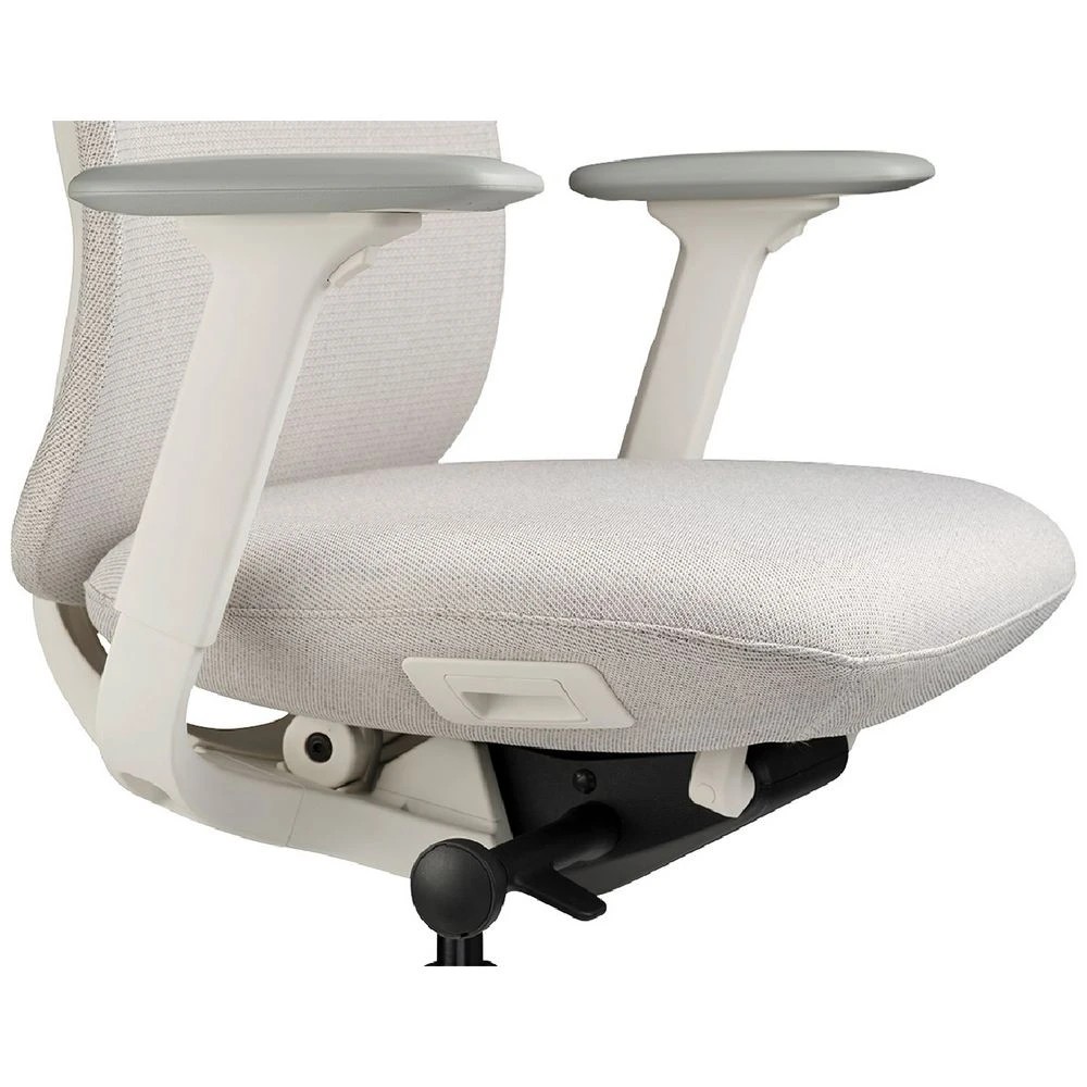 6 Pago Electra Office Chair with Headrest Oatmeal White Ergonomic Chairs and Desk Chairs, 6 of 10