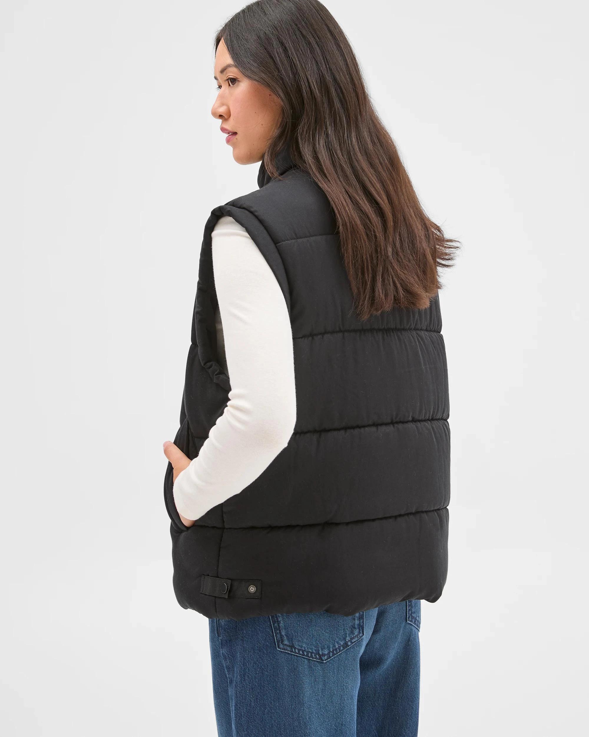 7 Target Woman Oversized Quilted Vest BLACK, 7 of 7