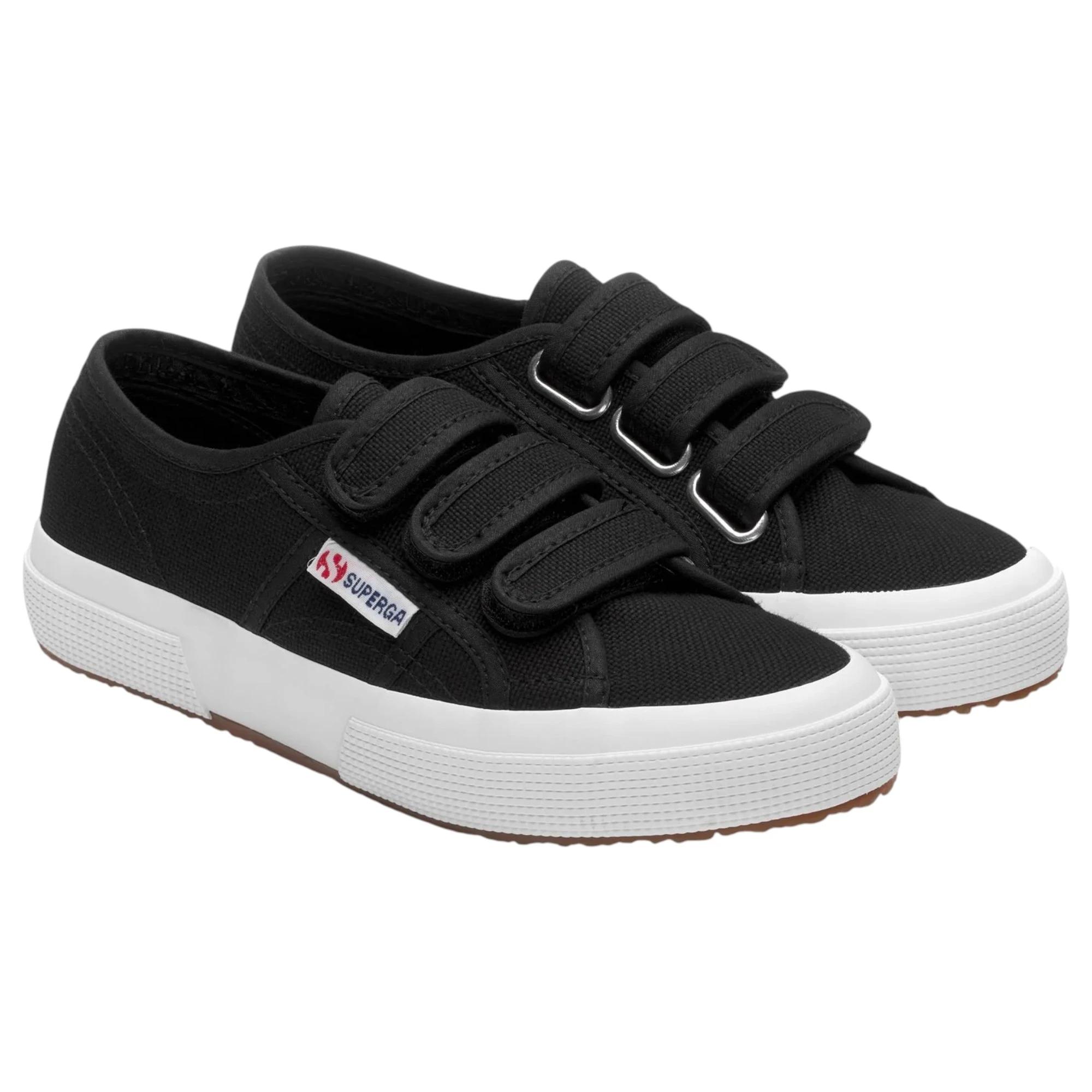 2 Superga Unisex 2750 Cotu 3 Strap White/Black Casual Shoes WHITE/BLACK, 2 of 5