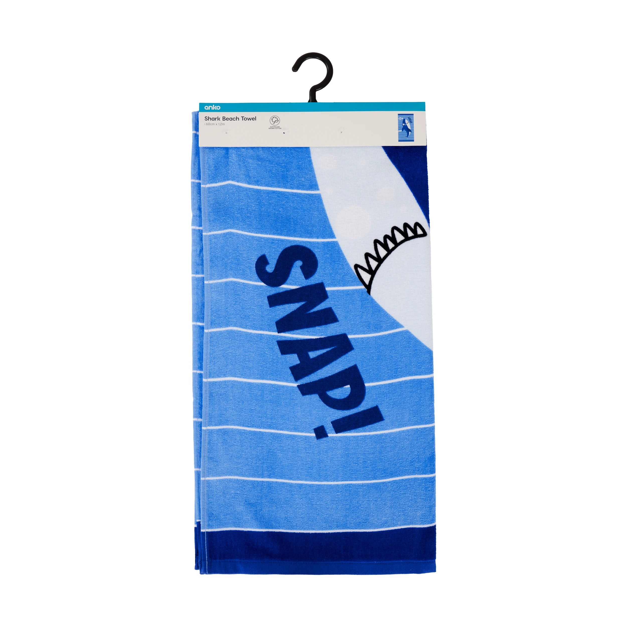 6 Australian Cotton Beach Towel - Shark, 6 of 6