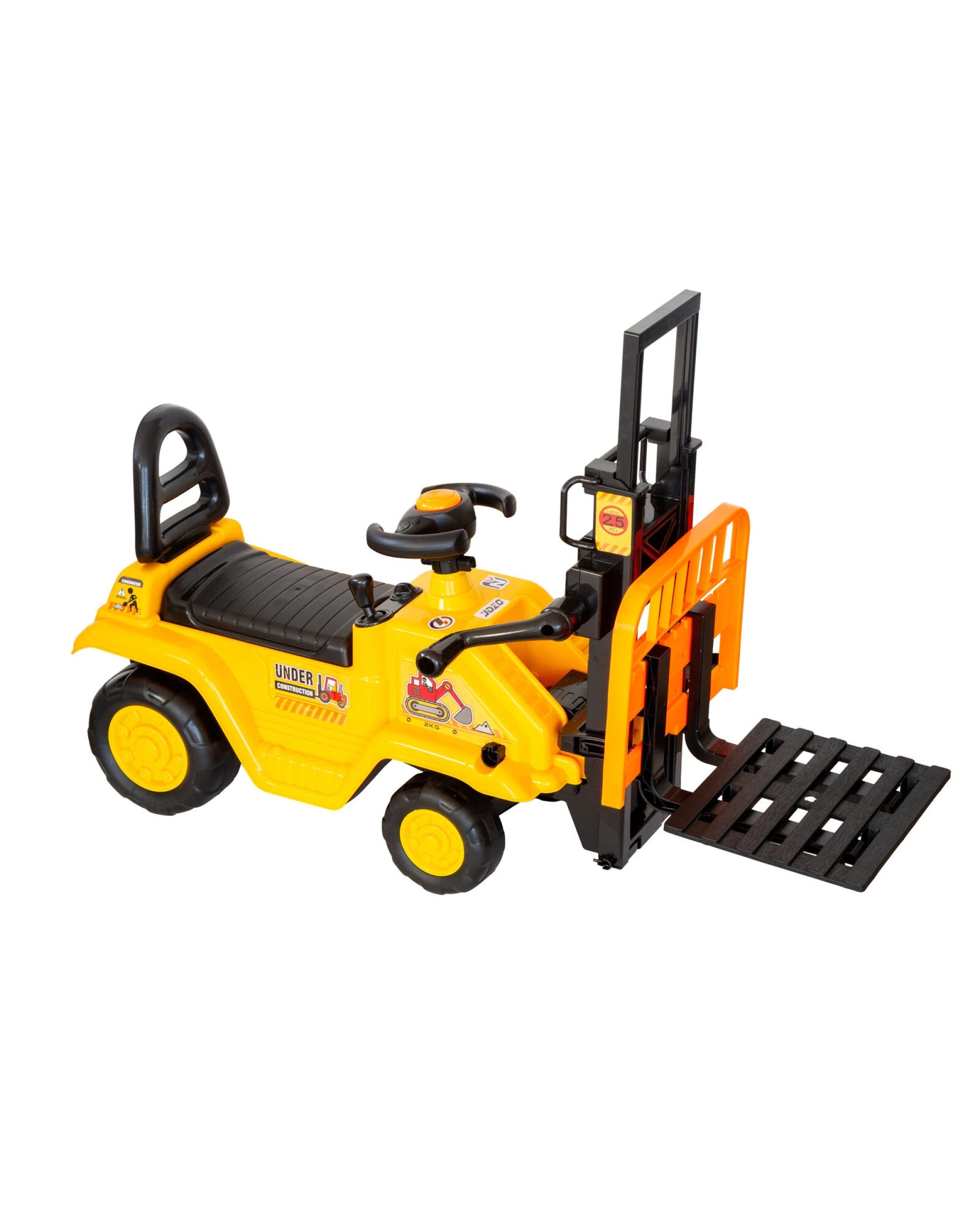 7 Lenoxx Kids Manual Forklift Ride-On with Working Mast Lift and Pallet, 7 of 9