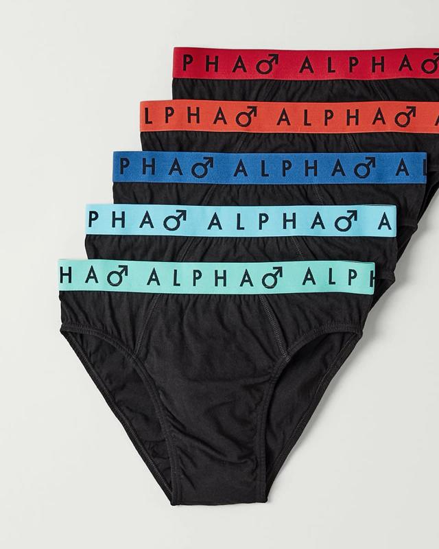 5 Pack Attached Elastic Hipster Br