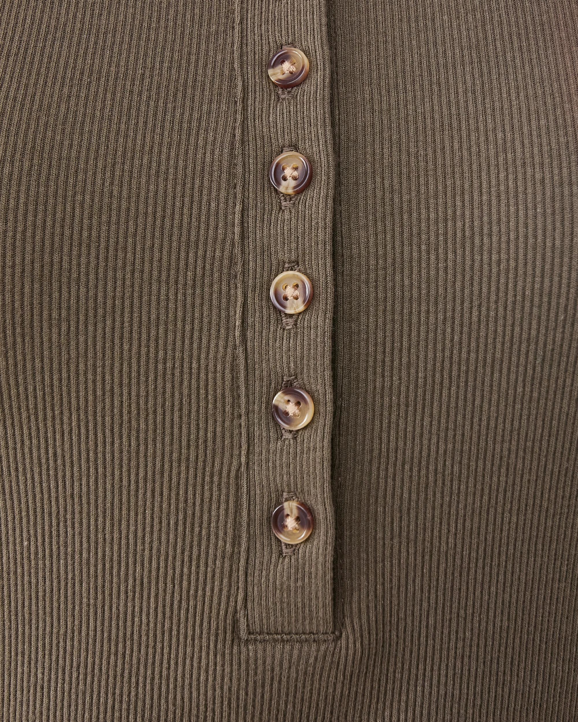 6 Sleeveless Henley Top Deep Olive, 6 of 6