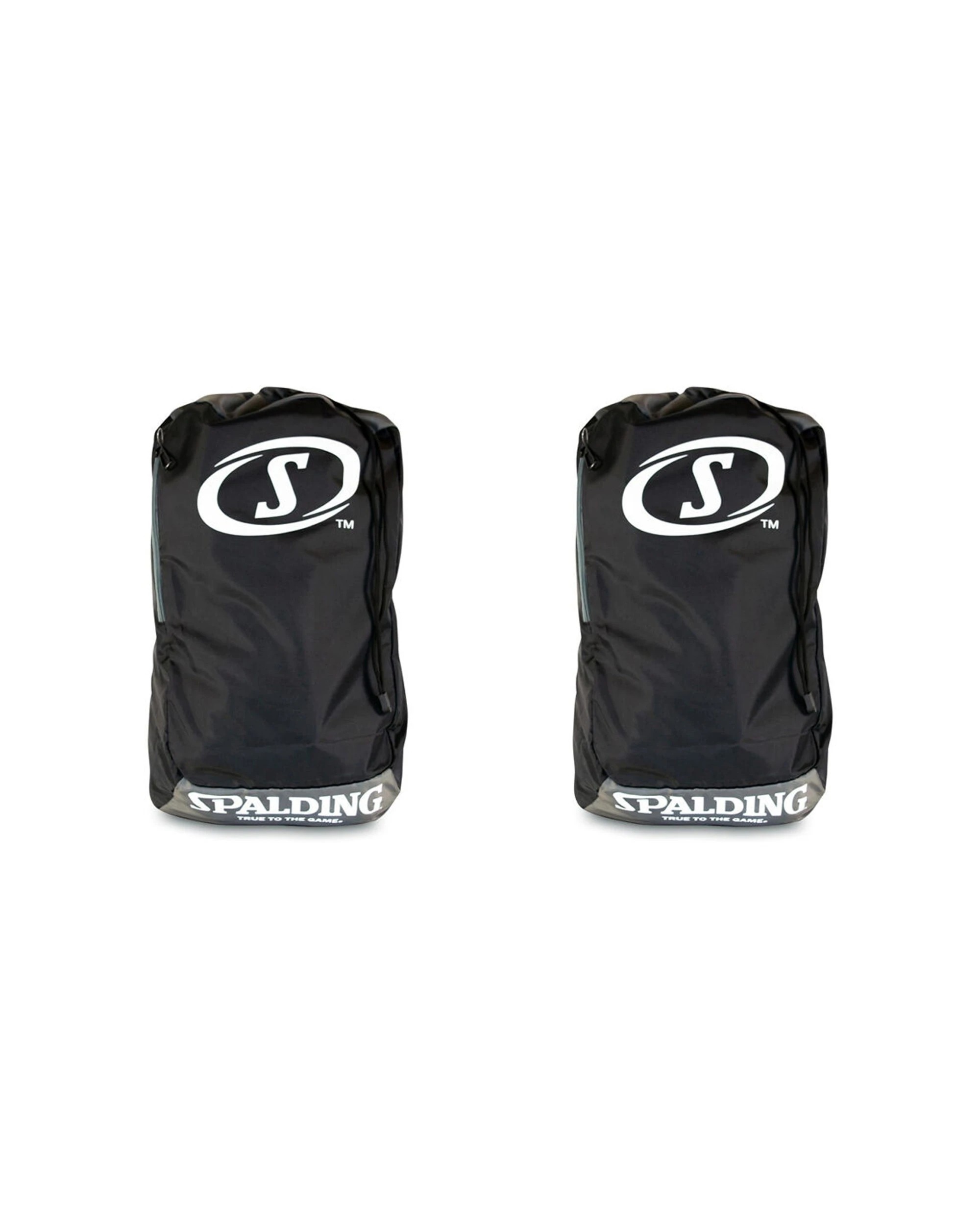 1 Spalding Adult Sackpack Sport Backpack 2 Pack Water Resistant Drawstring - Black, 1 of 4