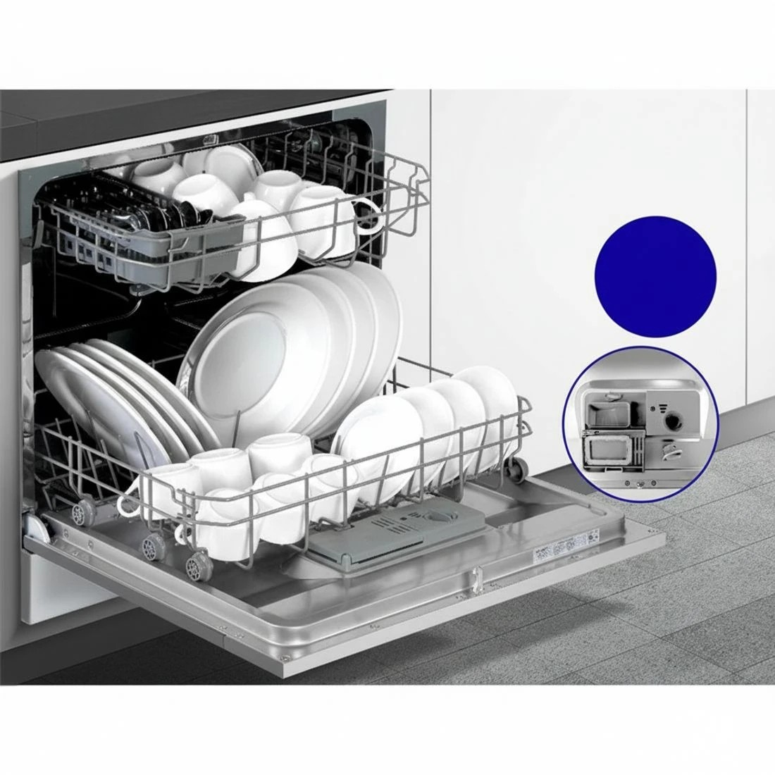 4 Devanti 8 Place Settings Benchtop Dishwasher - Silver, 4 of 4