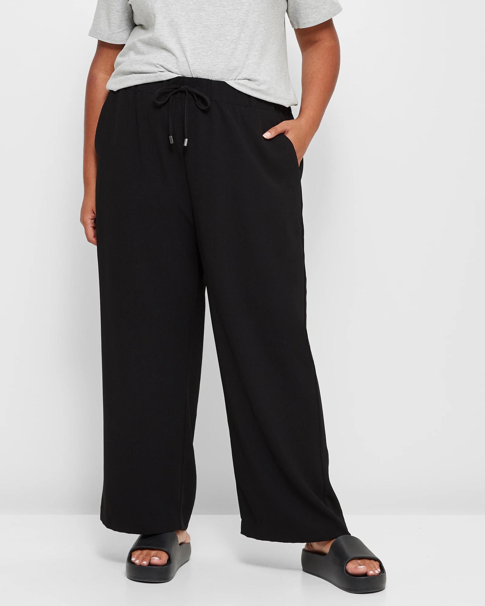 2 Target Plus Size Wide Leg Suit Pants BLACK, 2 of 10