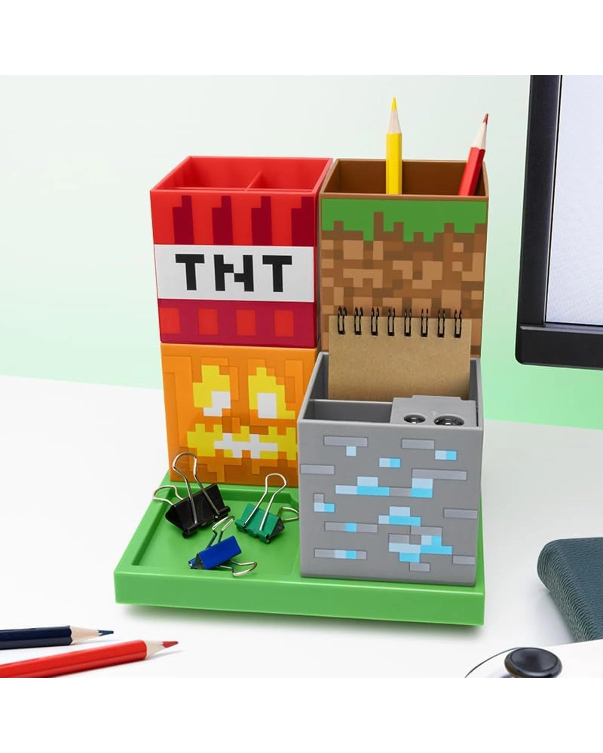 2 Paladone Minecraft Block Desktop Organiser, 2 of 2