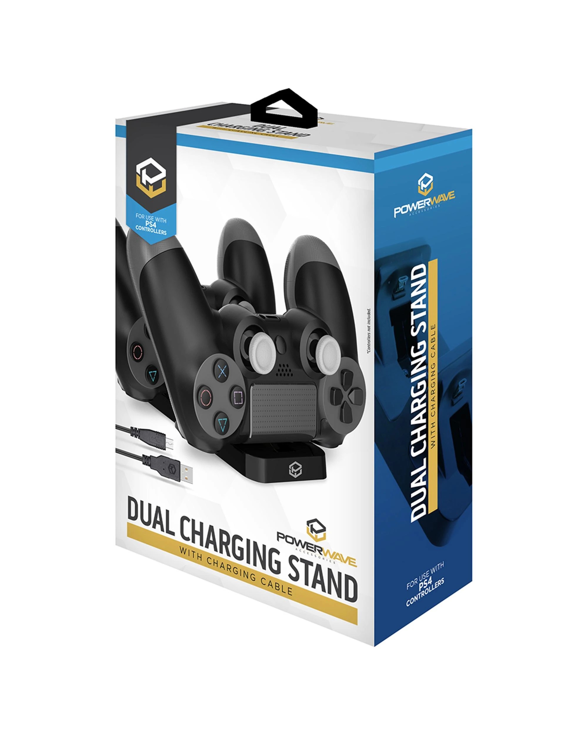 1 Dual Charging Stand with Charging Cable for PlayStation 4 - Black, 1 of 3