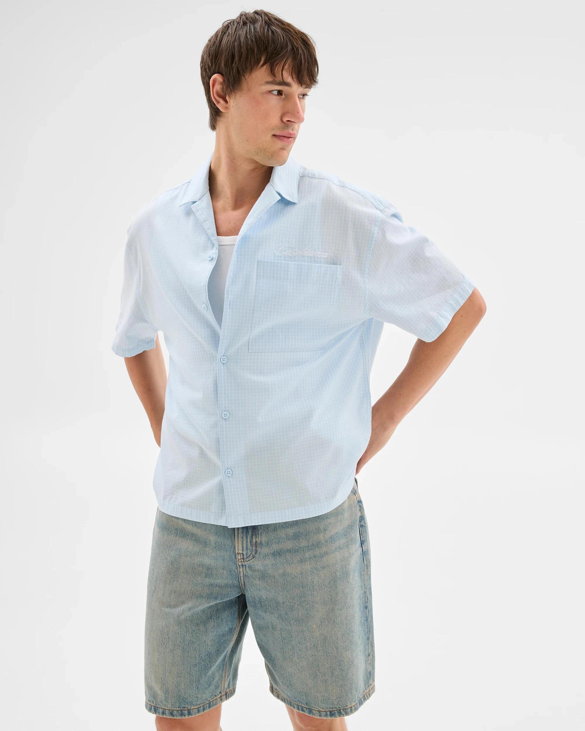 4 Commons Australian Cotton Rich Check Shirt BLUE, 4 of 8