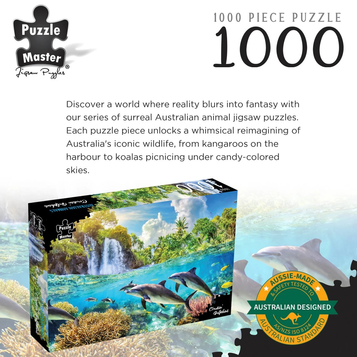 8 Puzzle Master Cruisin Dolphins 1000 Piece Jigsaw Puzzle, 8 of 8