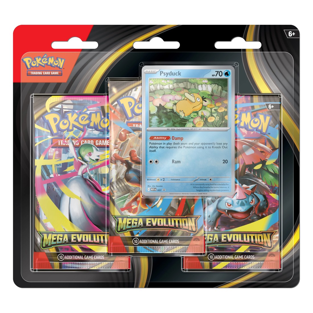 3 Pokemon Trading Card Game: Mega Evolution Three-Booster Blister Pack - Assorted, 3 of 4