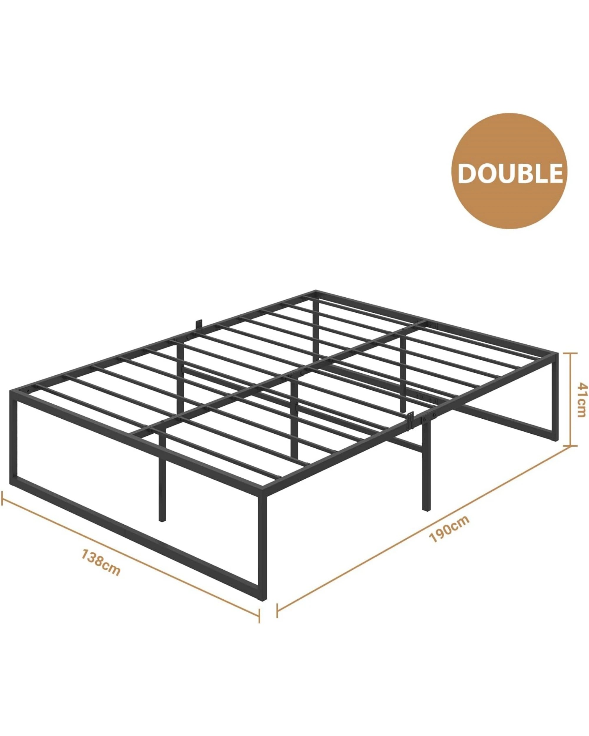 3 Advwin Double Metal Bed Frame Black, 3 of 8