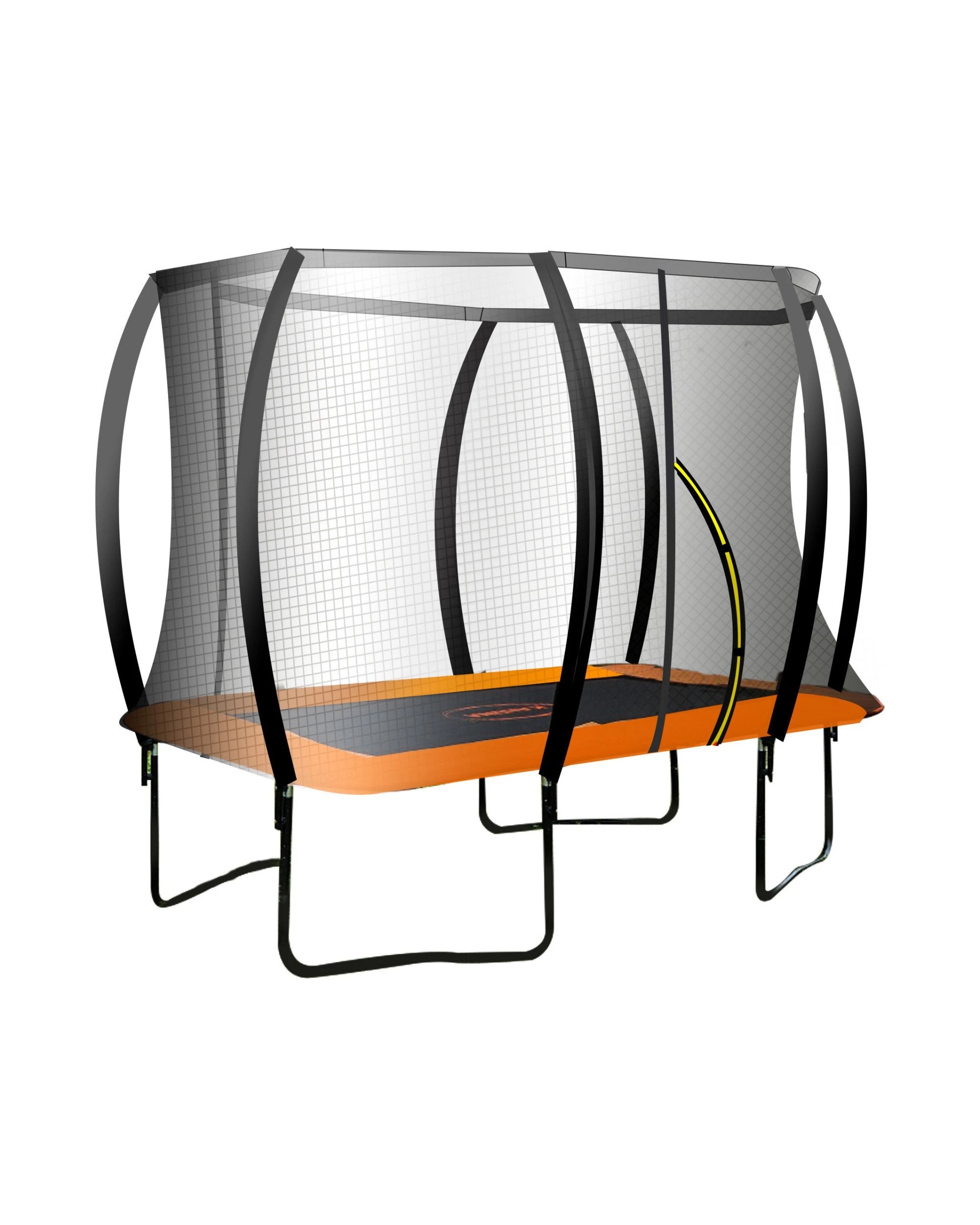 1 Kahuna 6 ft x 9 ft Rectangular Outdoor Trampoline - Orange - Orange, 1 of 10