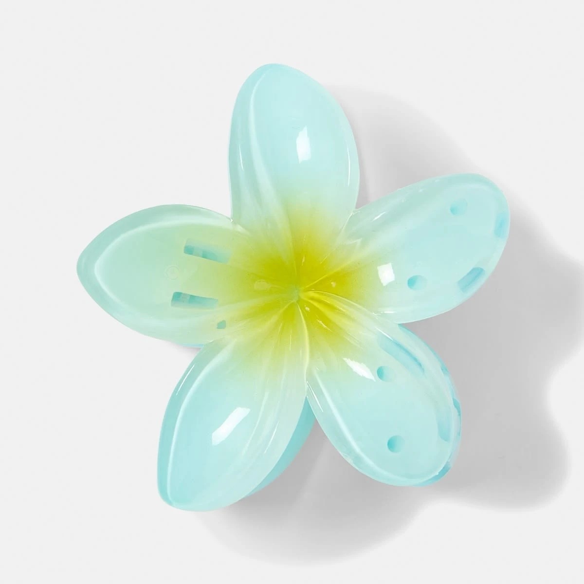 1 Blue Frangipani Claw Hair Clip, 1 of 4
