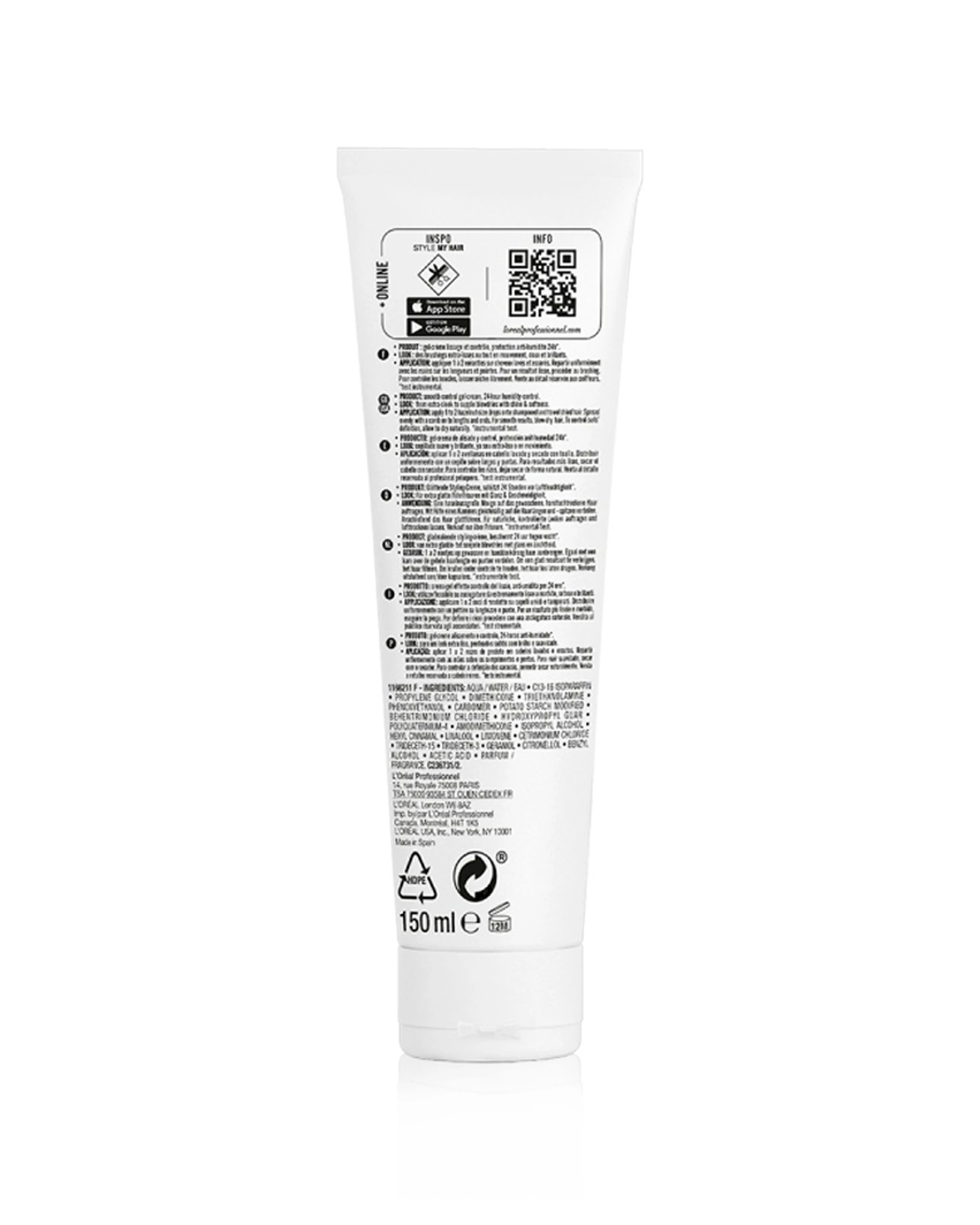 2 L'Oréal Professionnel Tecni.ART Flex Liss Control Frizz 150ml - White, 2 of 2