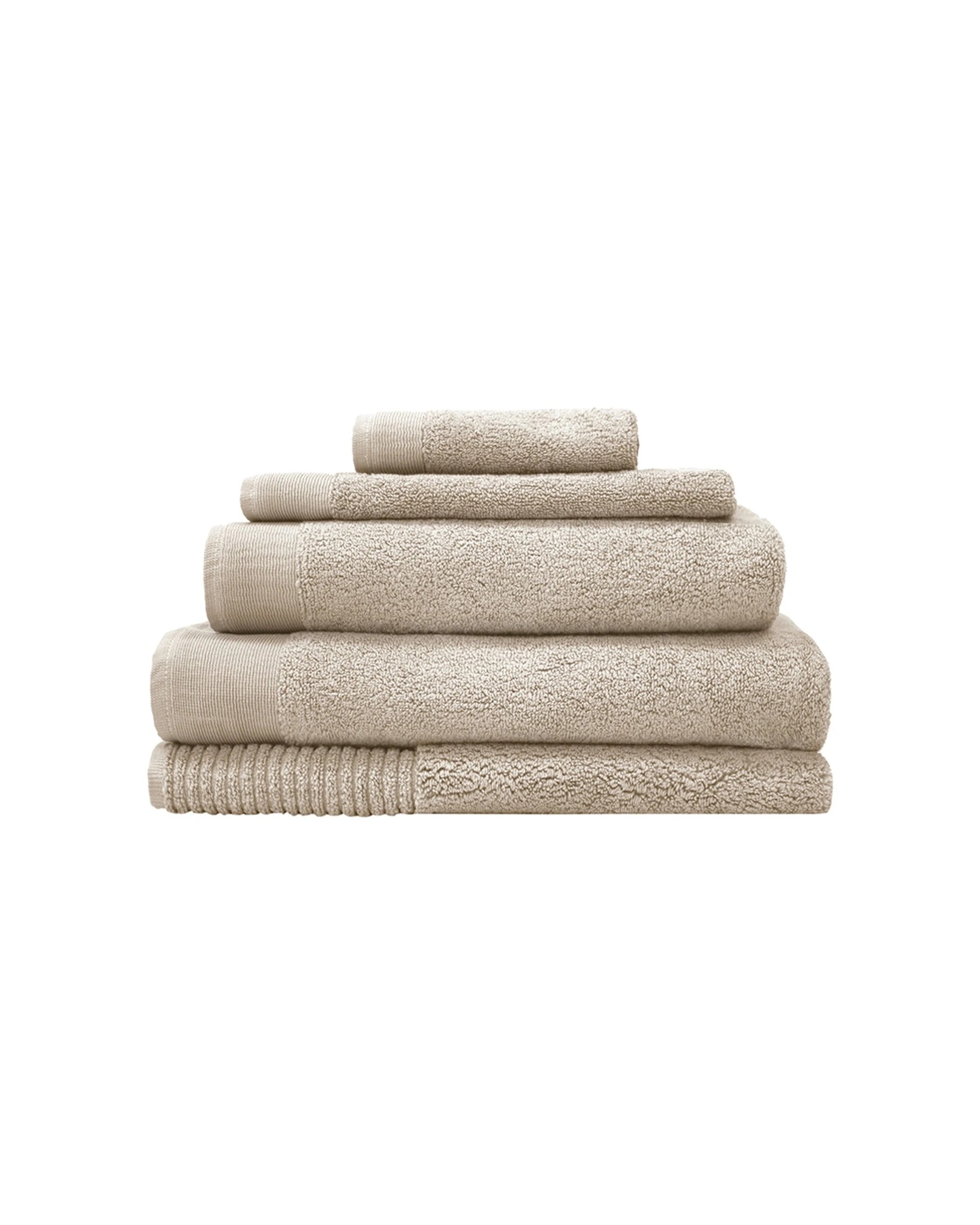 3 Bambury Elvire 600gsm Soft Absorbent Cotton Bath Sheet 2PK 80x160cm - Beige, 3 of 5