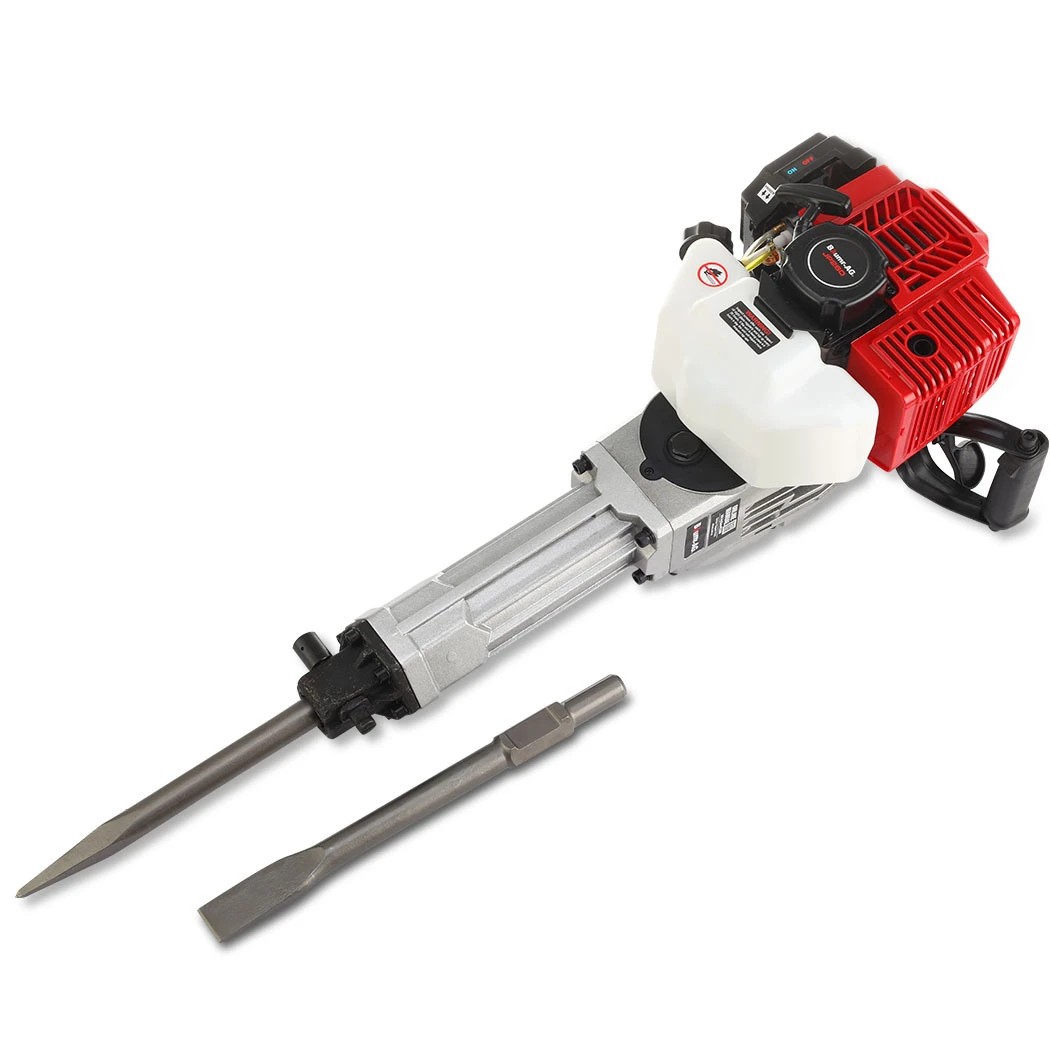 1 Baumr-AG 2 Stroke 52cc Petrol Jackhammer, with 2 Chisels, Carry Bag, 1 of 1